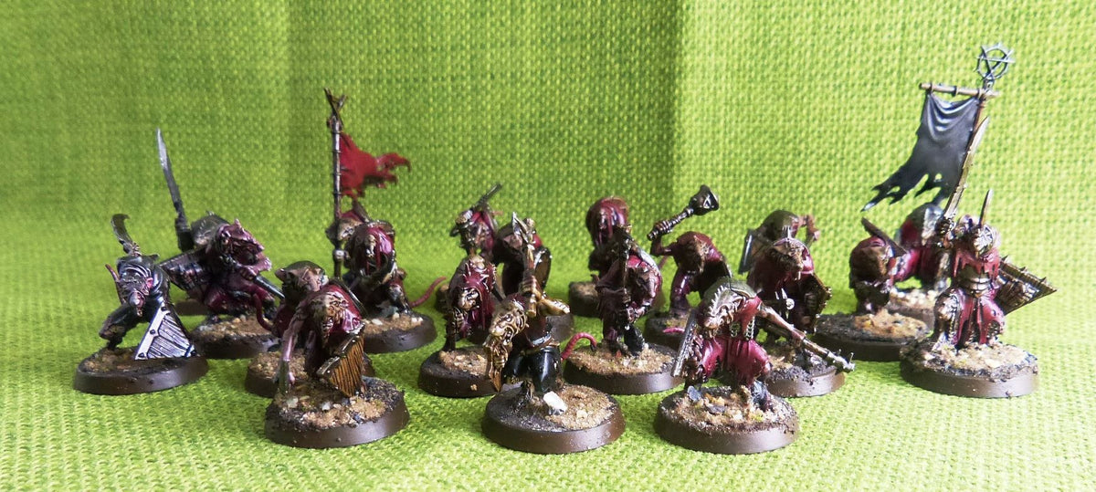 Skaven - Clanrats x 19 Painted - Warhammer AoS 40k #ID