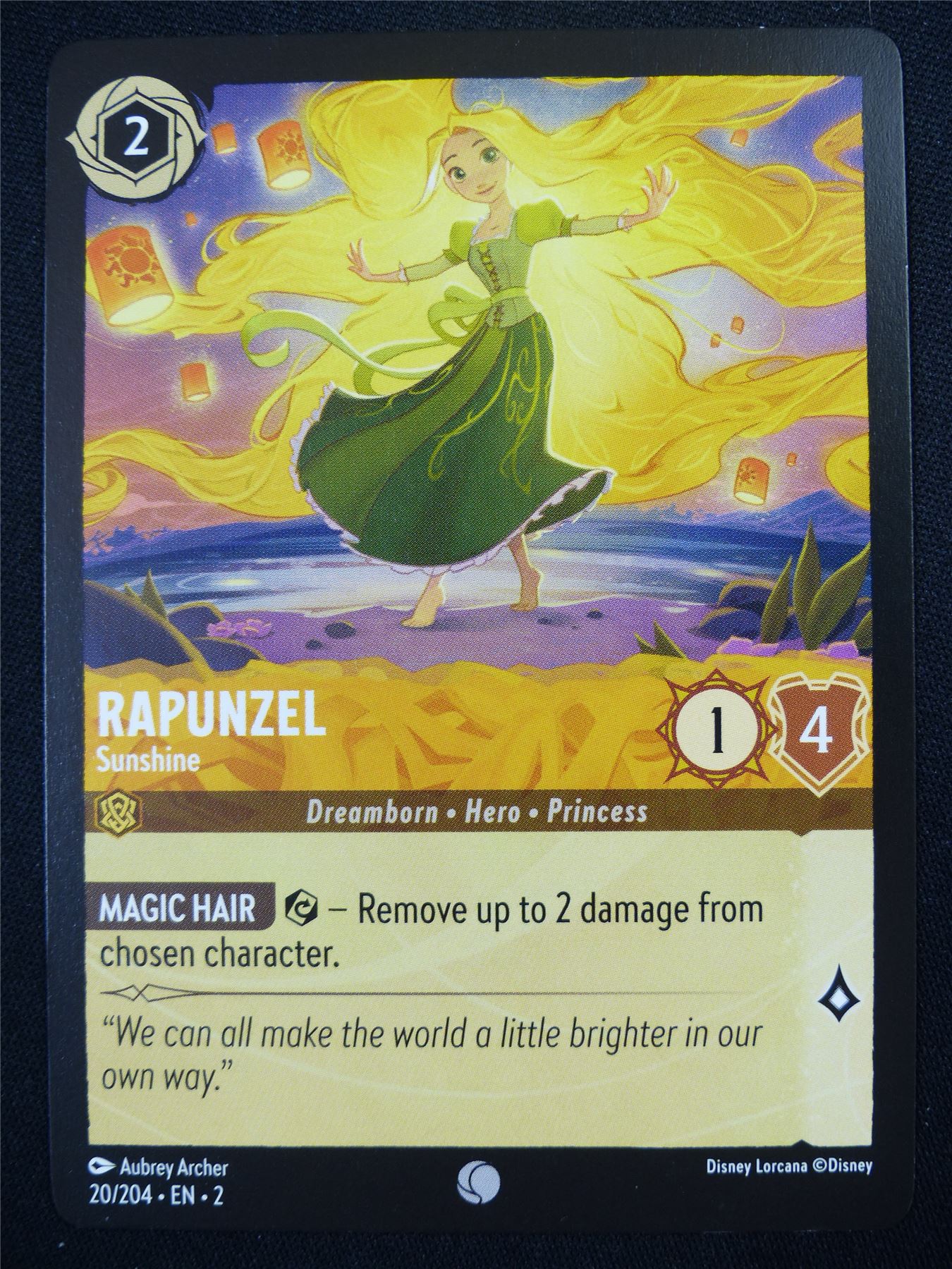 Rapunzel Sunshine 20/204 - Lorcana Card #4SO Archeron Rapunzel Sunshine 20/204 - Lorcana Card #4SO Archeron