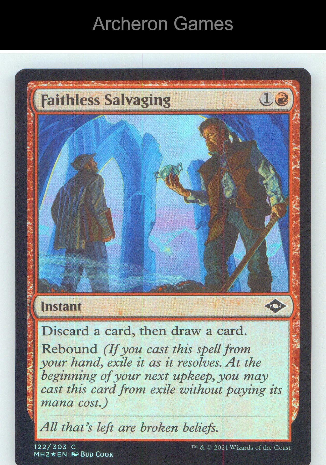 Faithless Salvaging MH2 122 C MTG Card NM/EX+ Foil