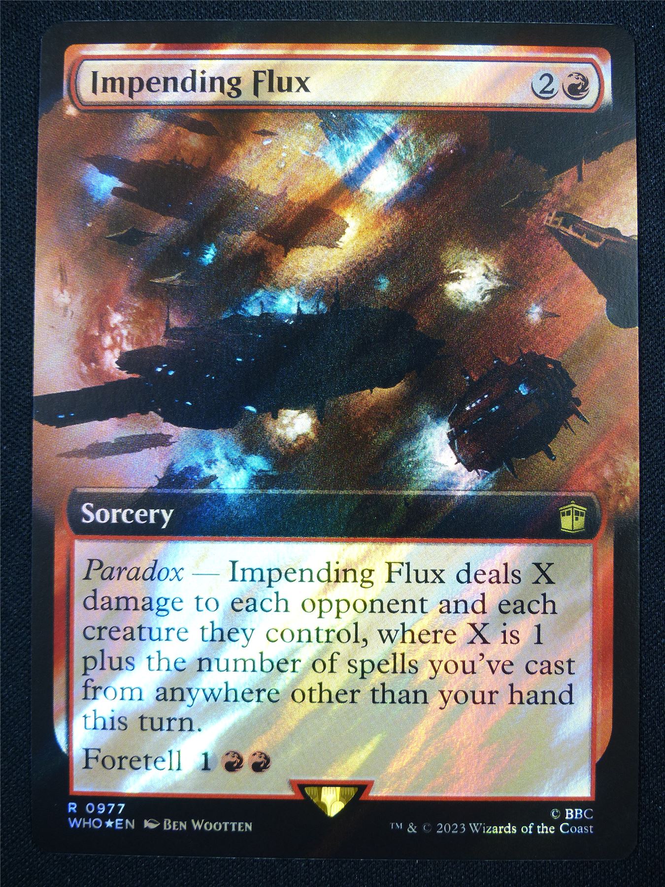 Impending Flux Extended Surge Foil - WHO - Mtg Card #DU  Archeron