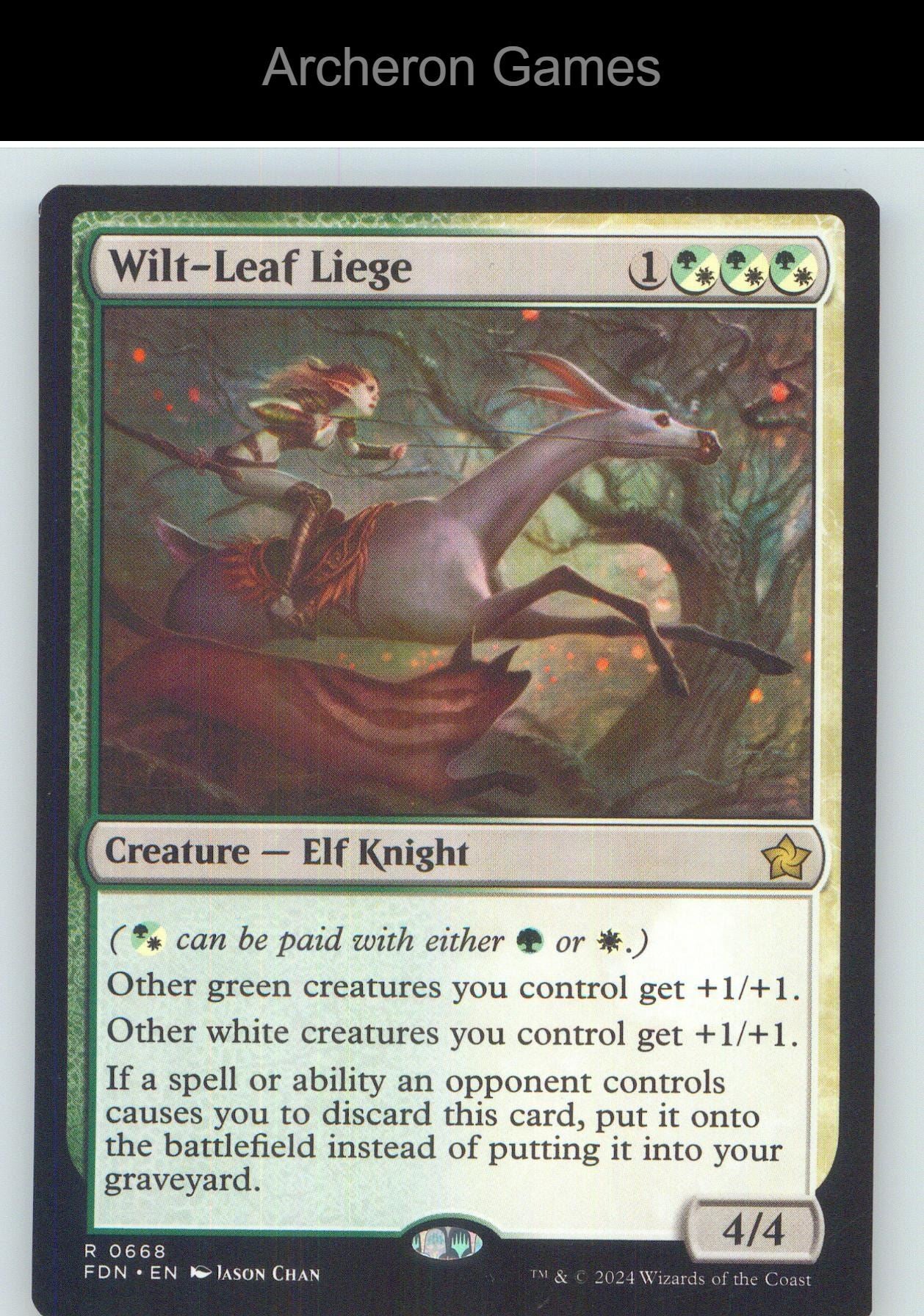Wilt-Leaf Liege FDN 668 R MTG Card NM/EX+