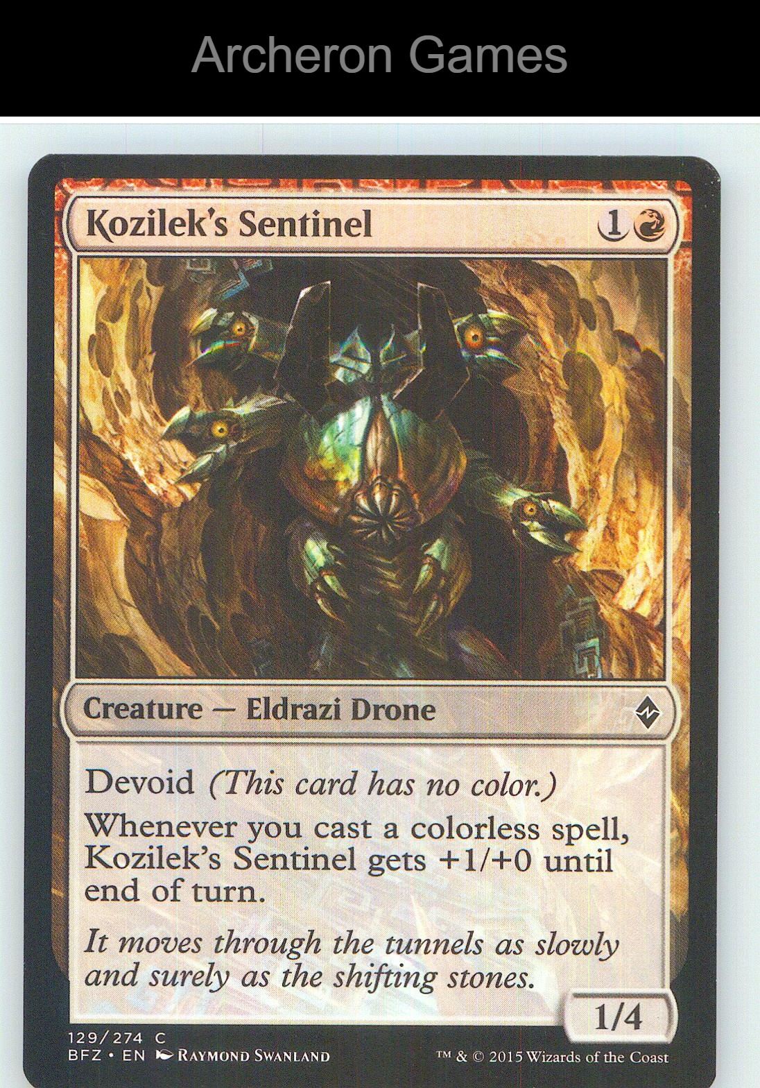 Kozilek's Sentinel BFZ 129 C MTG Card NM/EX+