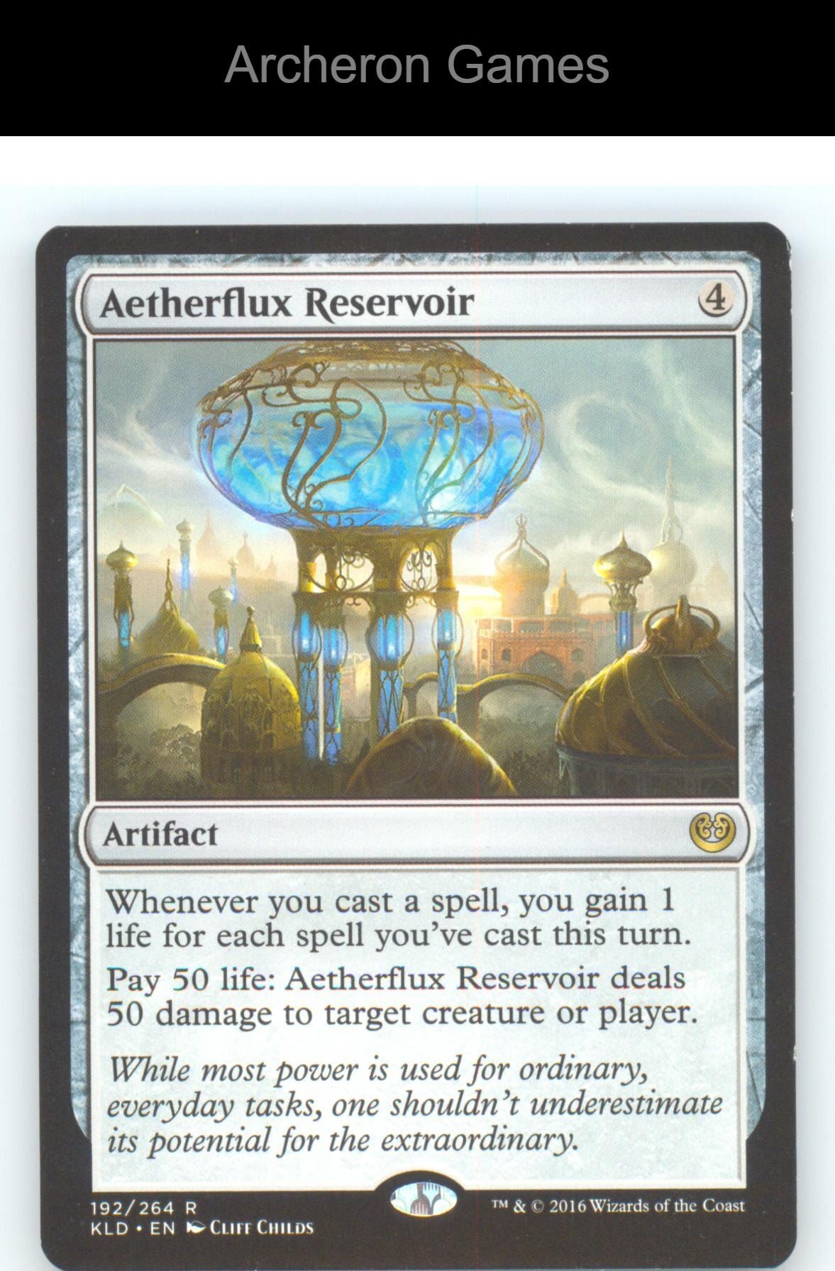 Aetherflux Reservoir KLD 192 R MTG Card Kaladesh