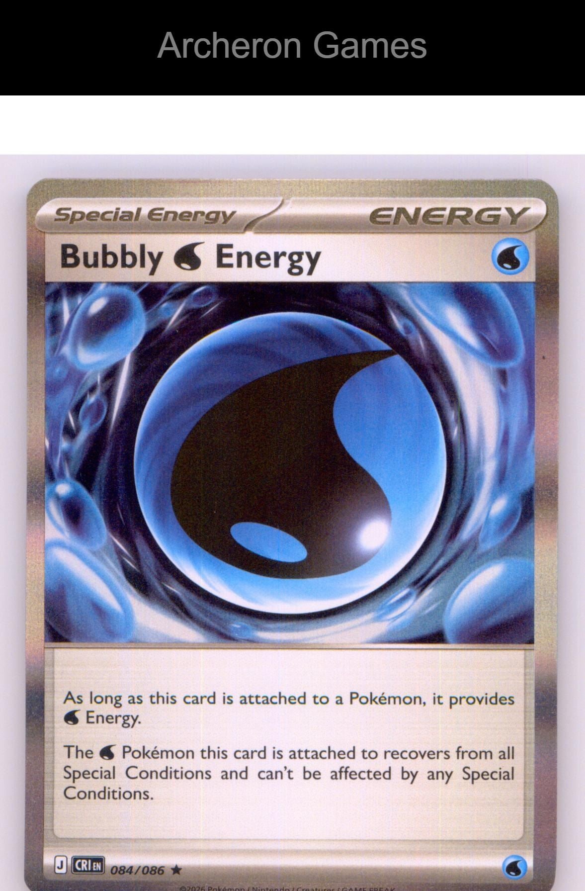 Pokemon Card Bubbly W Energy ME04 084/086 HOLO R Chaos Rising