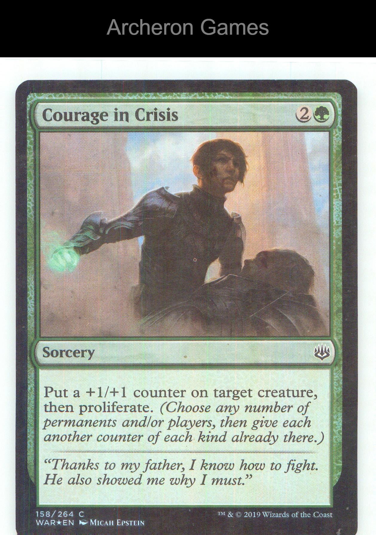 Courage in Crisis WAR 158 C MTG Card NM/EX+ Foil