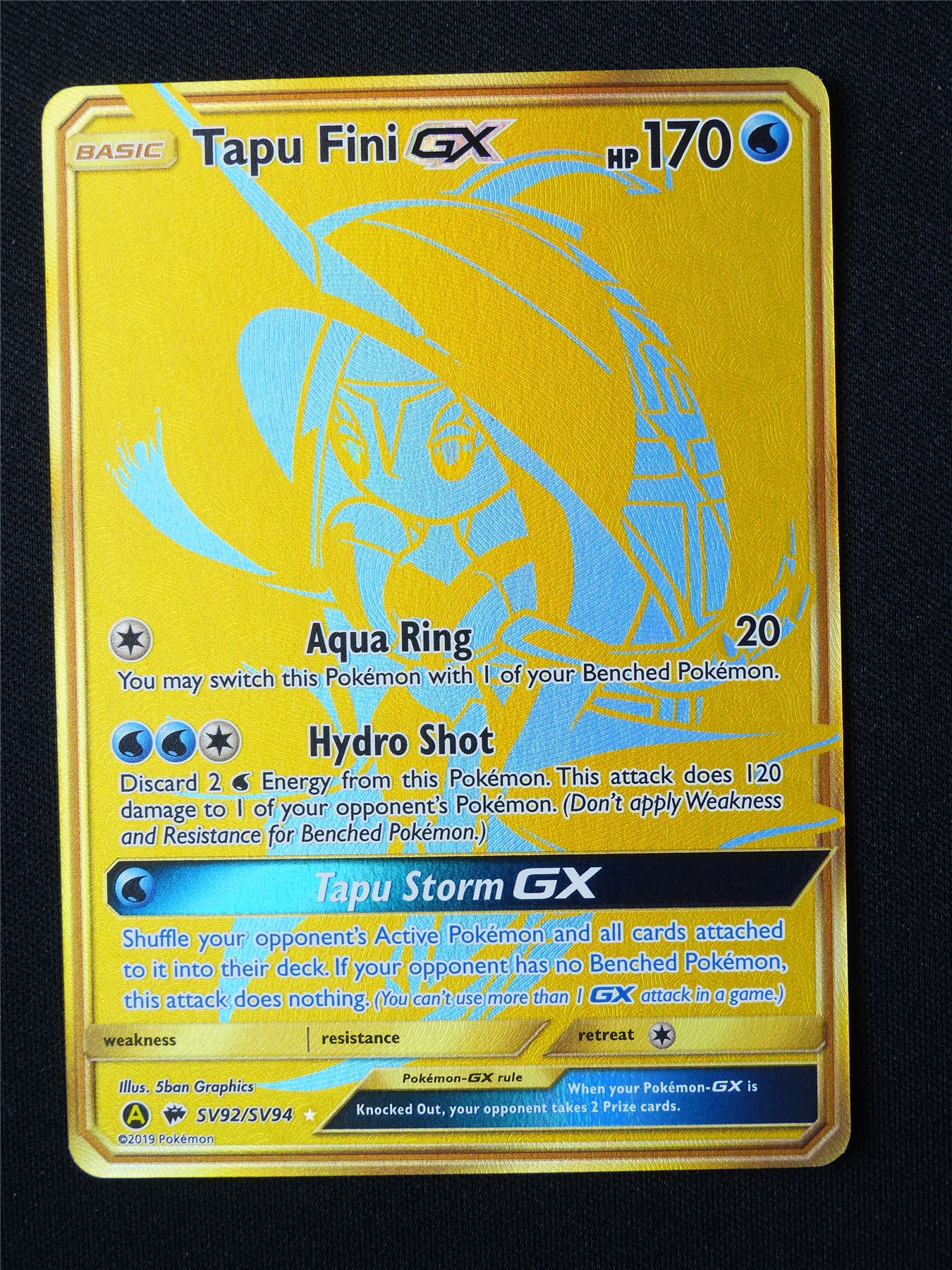 Tapu Fini GX SV92/SV94 Shiny Textured Holo - Pokemon Card #5PH