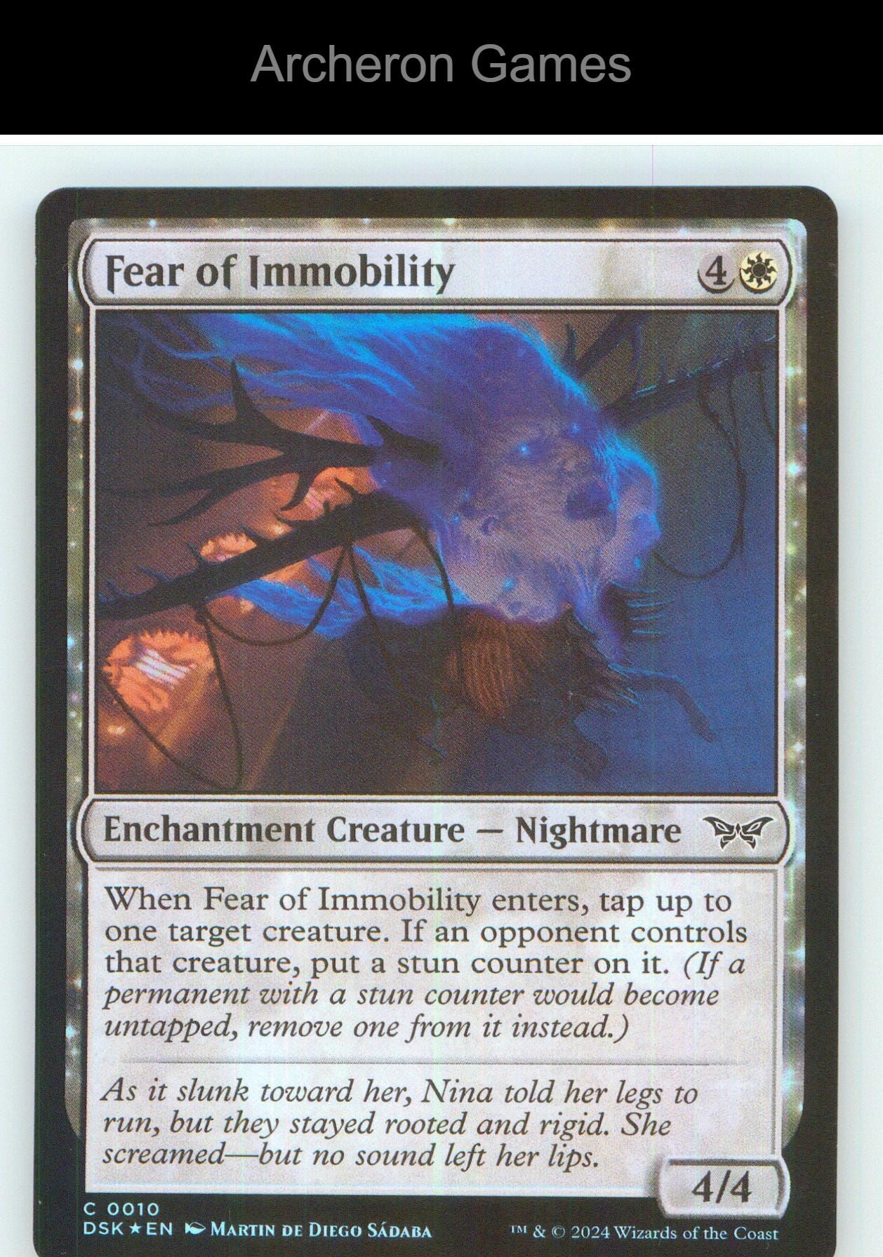 Fear of Immobility DSK 10 C MTG Card NM/EX+ Foil