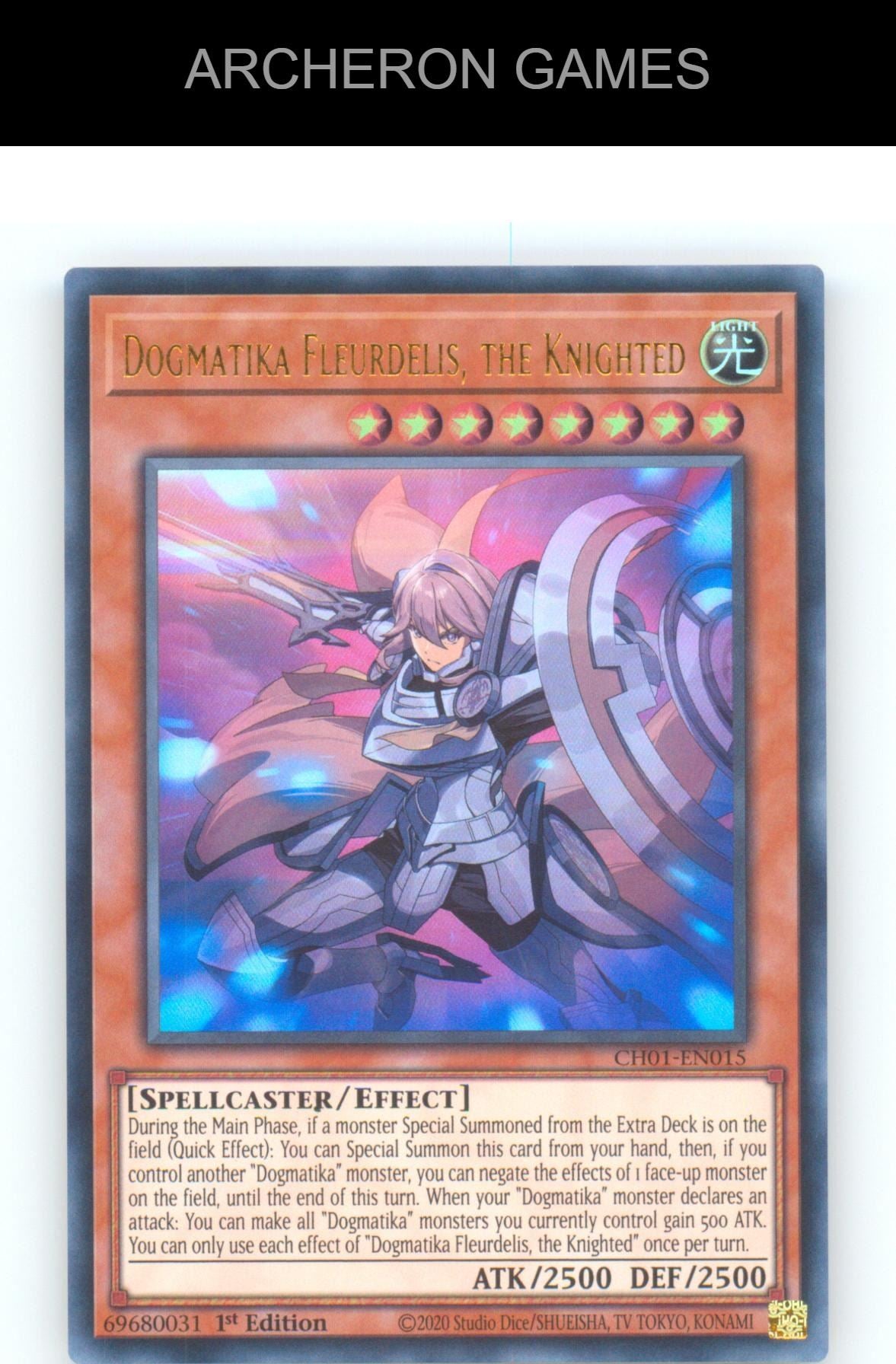 Dogmatika Fleurdelis, the Knighted Ultra Rare YUGIOH Card 1st Edition