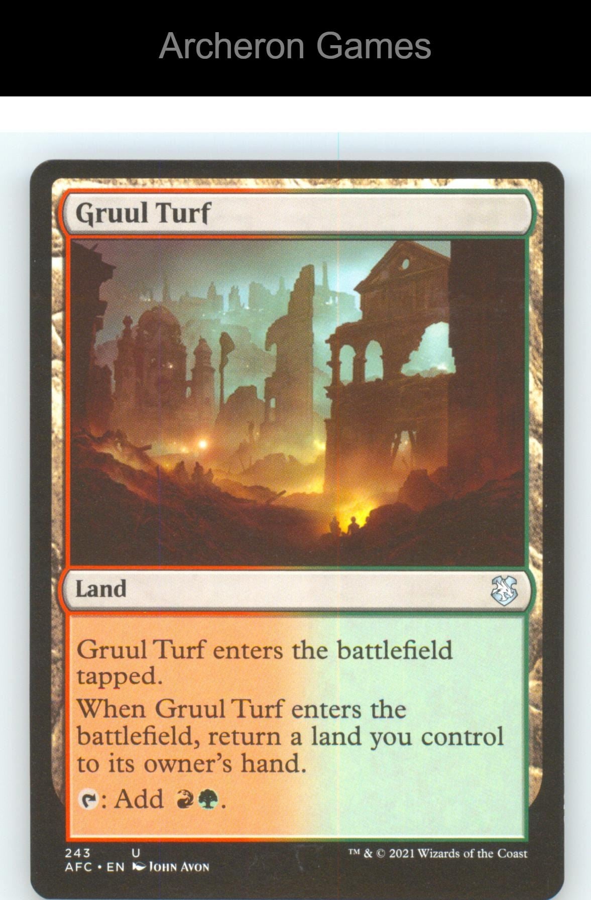 Gruul Turf AFC 243 UC MTG Card Commander: Adventures in the Forgotten Realms