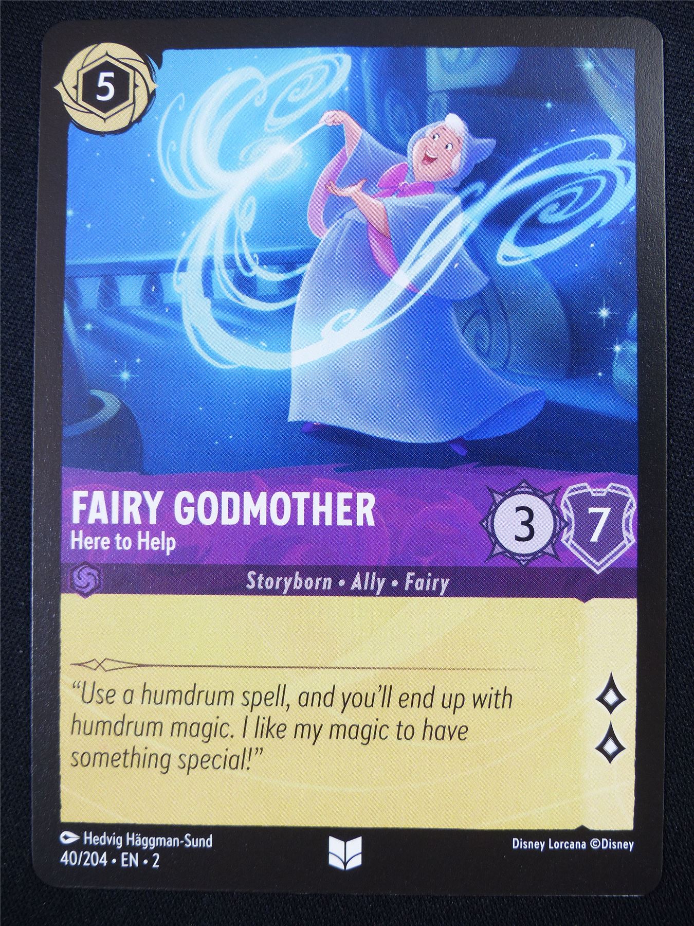 Fairy Godmother Here to Help 40/204 - Lorcana Card #4RE
