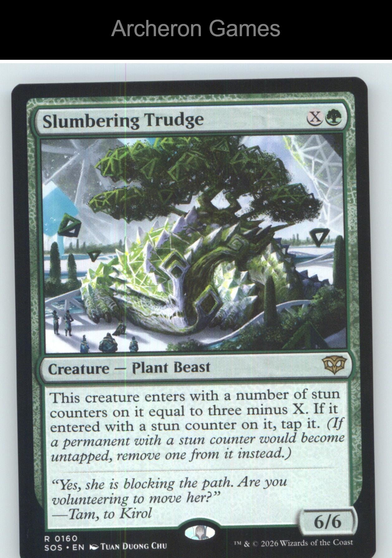 Slumbering Trudge SOS 160 R MTG Card NM/EX+