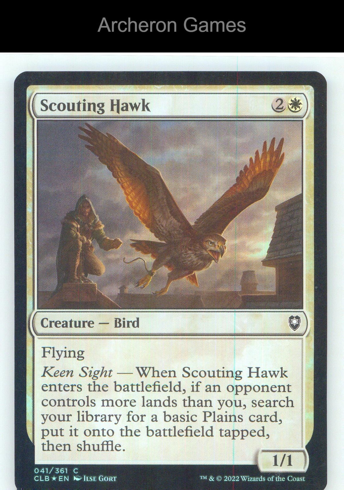 Scouting Hawk CLB 41 C MTG Card NM/EX+ Foil