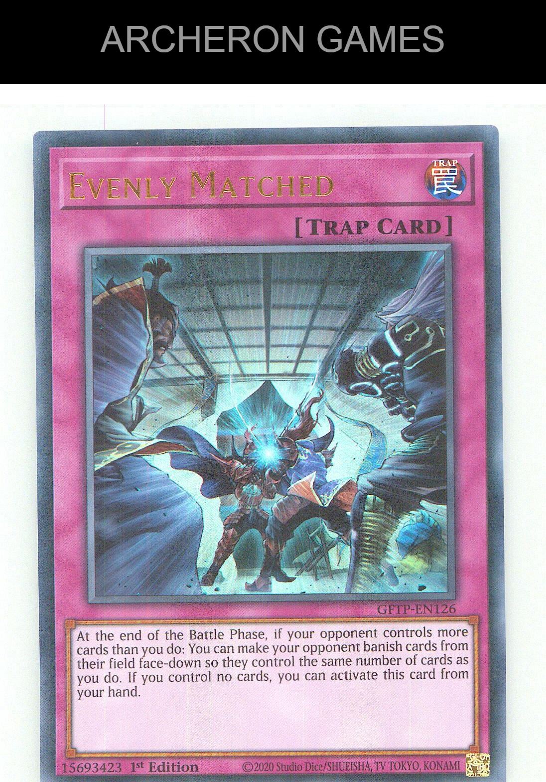 Evenly Matched Ultra Rare YUGIOH Card 1st Edition