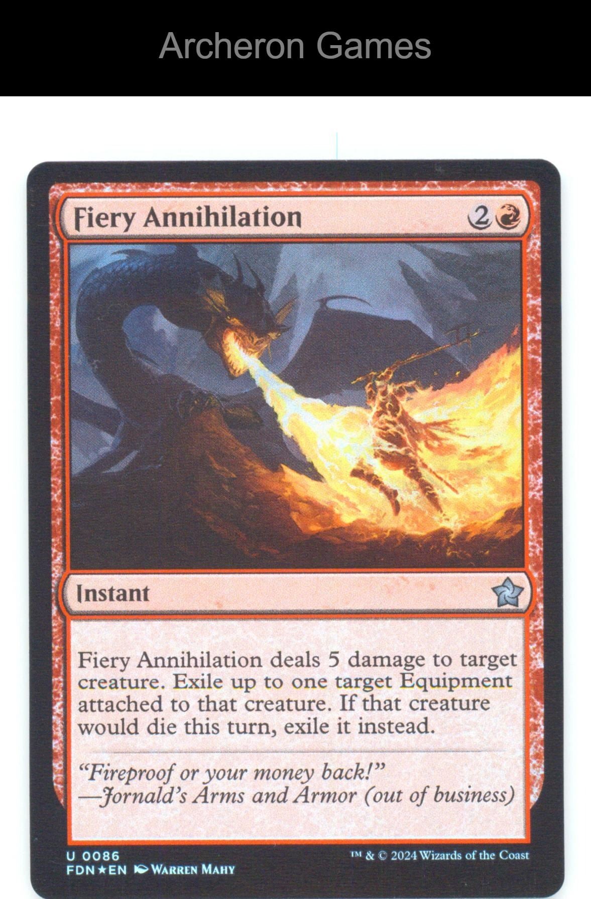 Fiery Annihilation FDN 86 UC MTG Card Foundations Foil