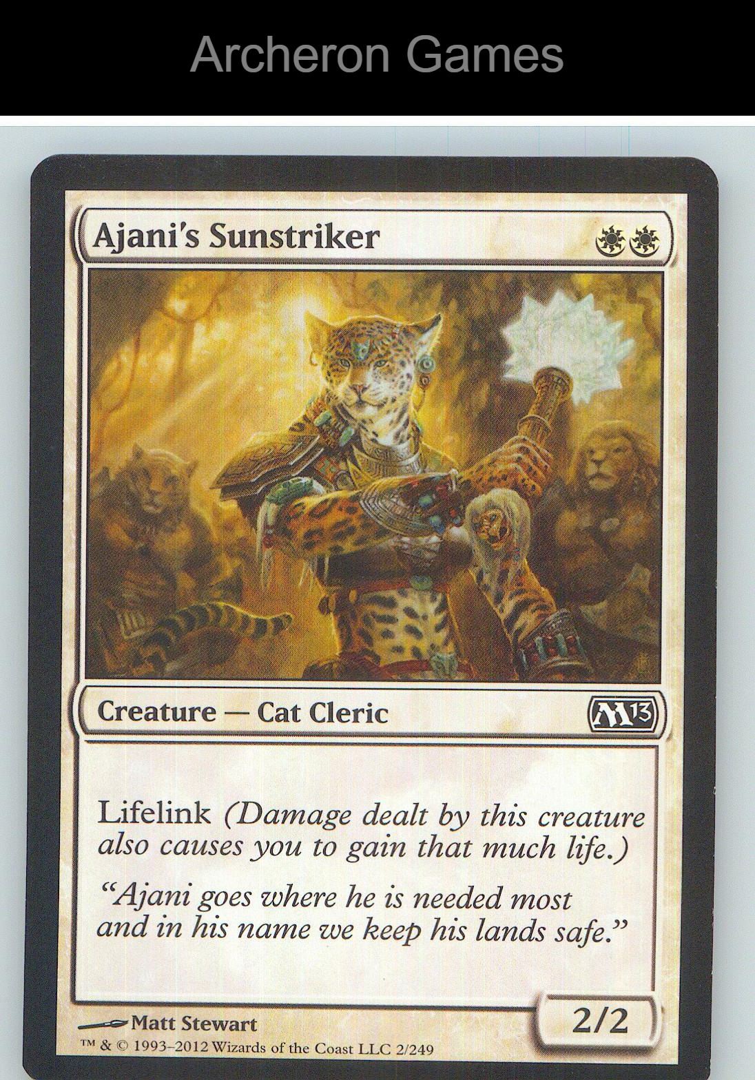 Ajani's Sunstriker M13 2 C MTG Card NM/EX+