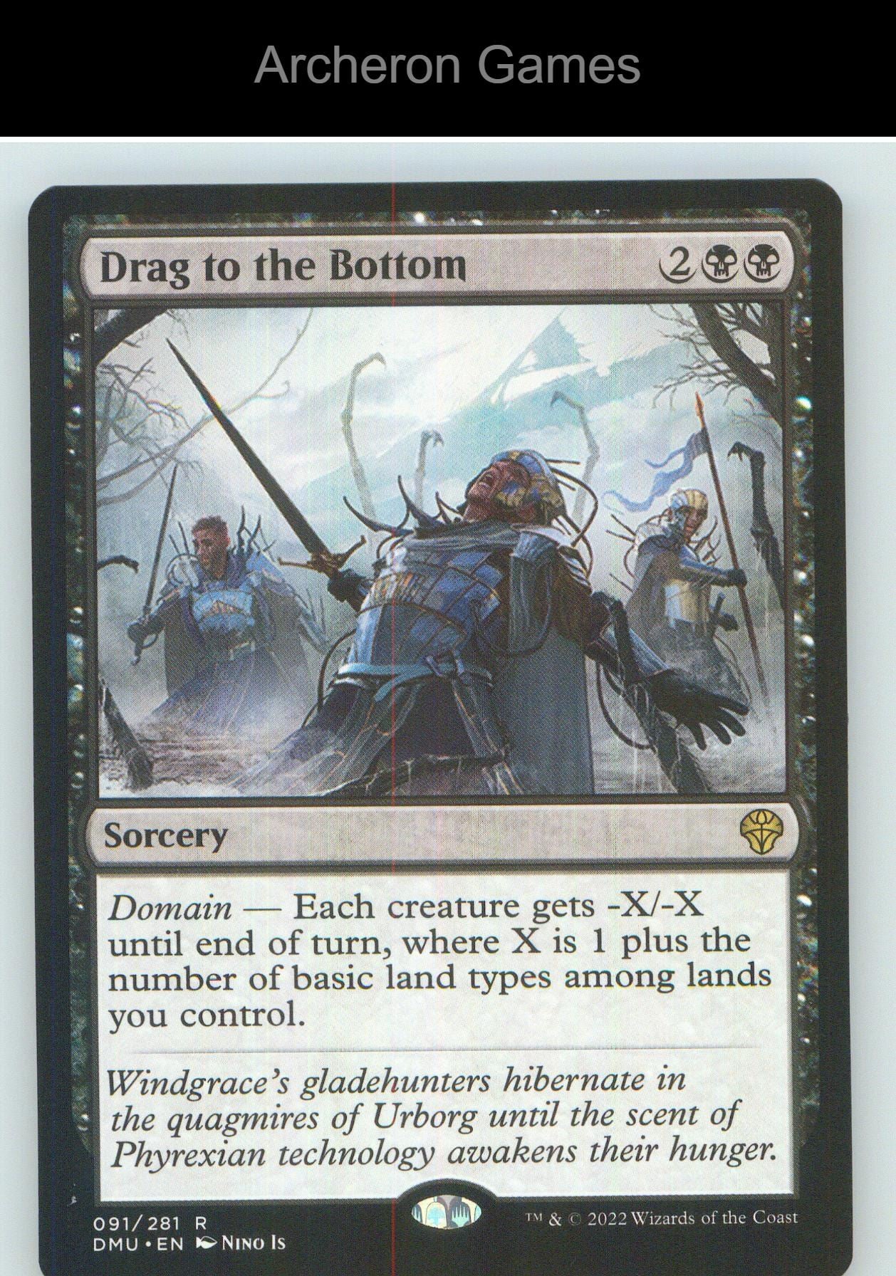 Drag to the Bottom DMU 91 R MTG Card NM/EX+