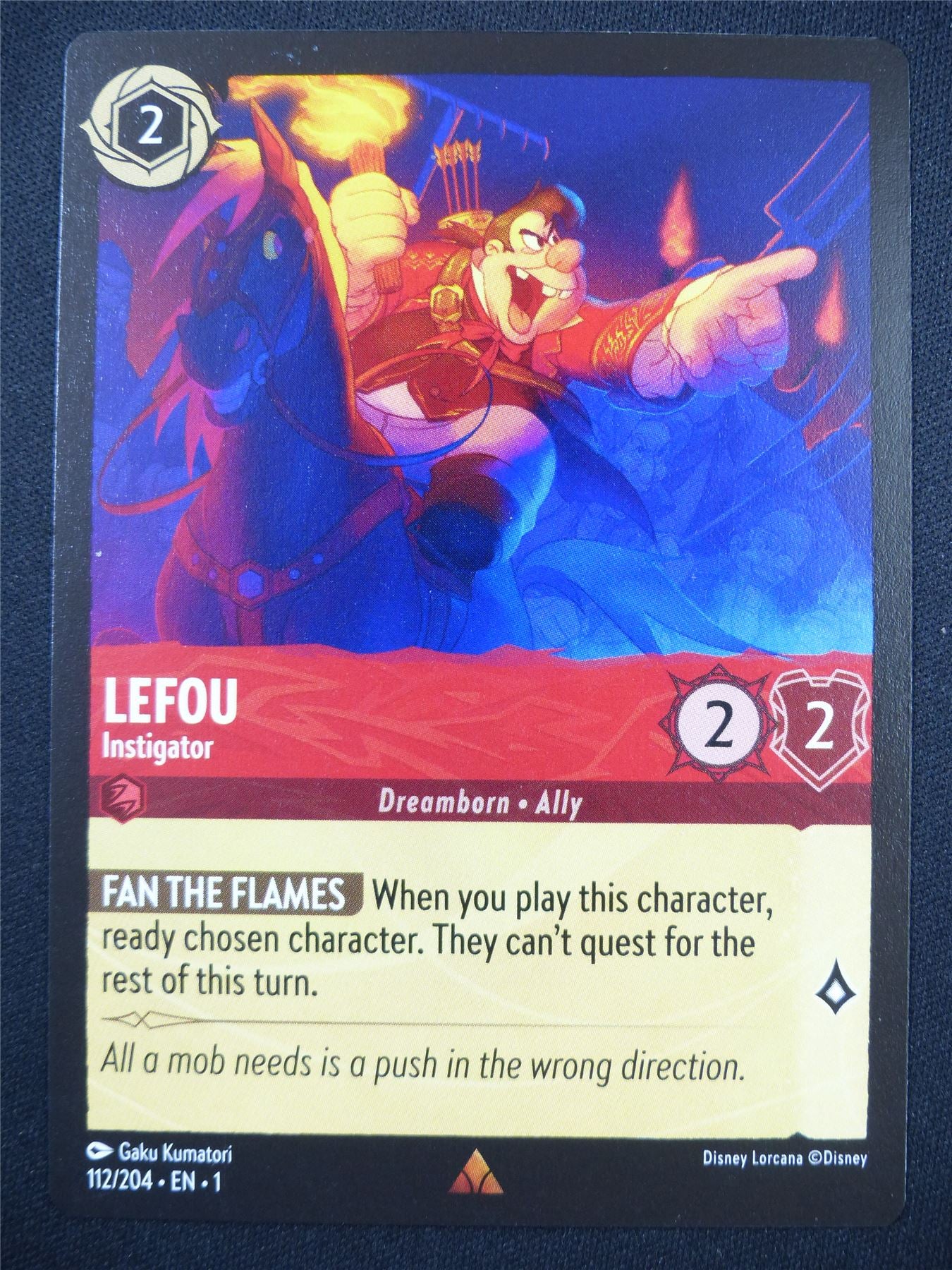 Lefou instigator 112/204 - Lorcana Card #5KN