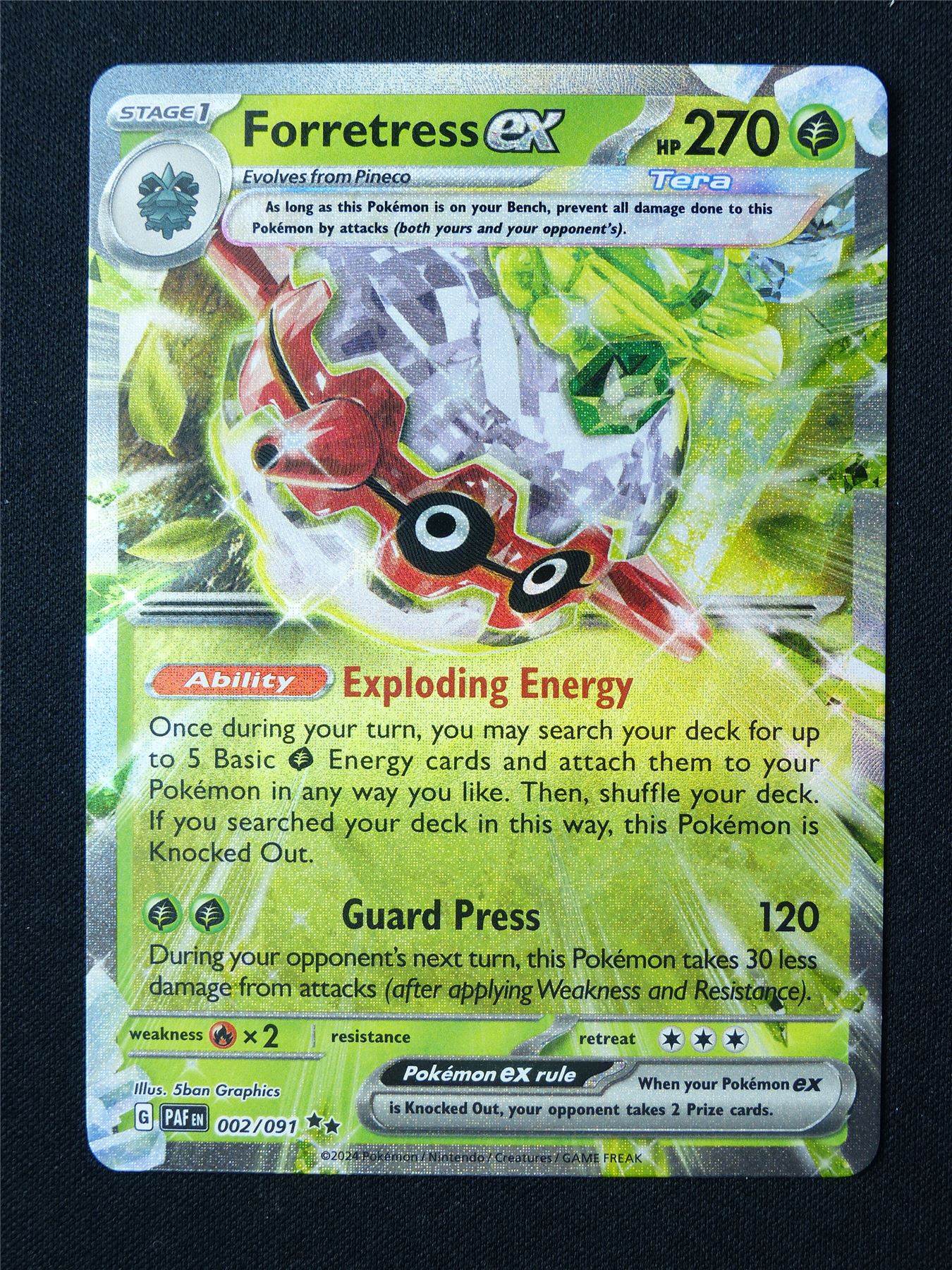 Forretress EX 002/091 Textured Holo - Pokemon Card #6PQ