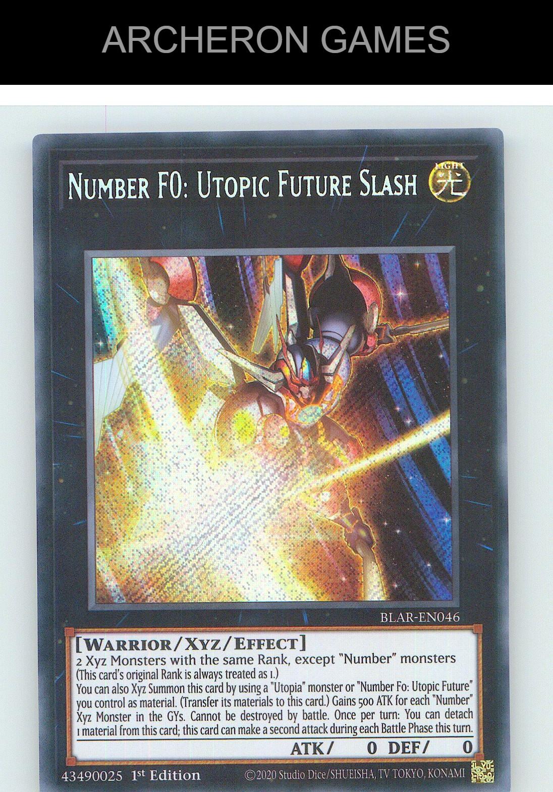Number F0: Utopic Future Slash SEC YUGIOH Card 1st Edition