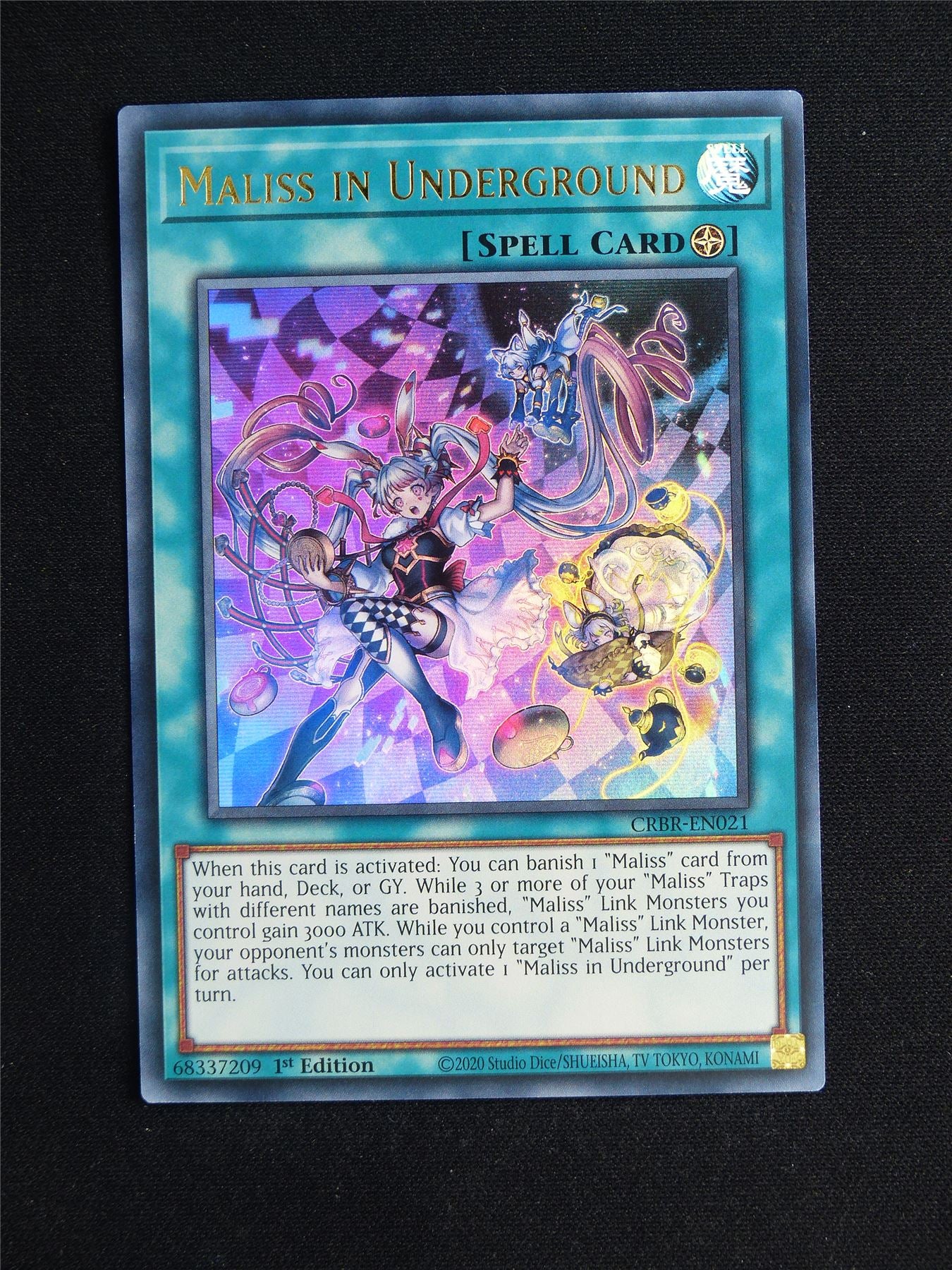 Maliss In Underground CRBR Ultra Rare - 1st ed Yugioh Card #233 Archeron Maliss In Underground CRBR Ultra Rare - 1st ed Yugioh Card #233 Archeron