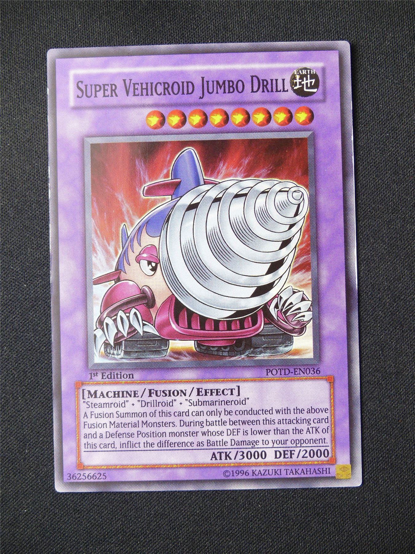 Super Vehicroid Jumbo Drill POTD Supr Rare - 1st ed Yugioh Card #1SH