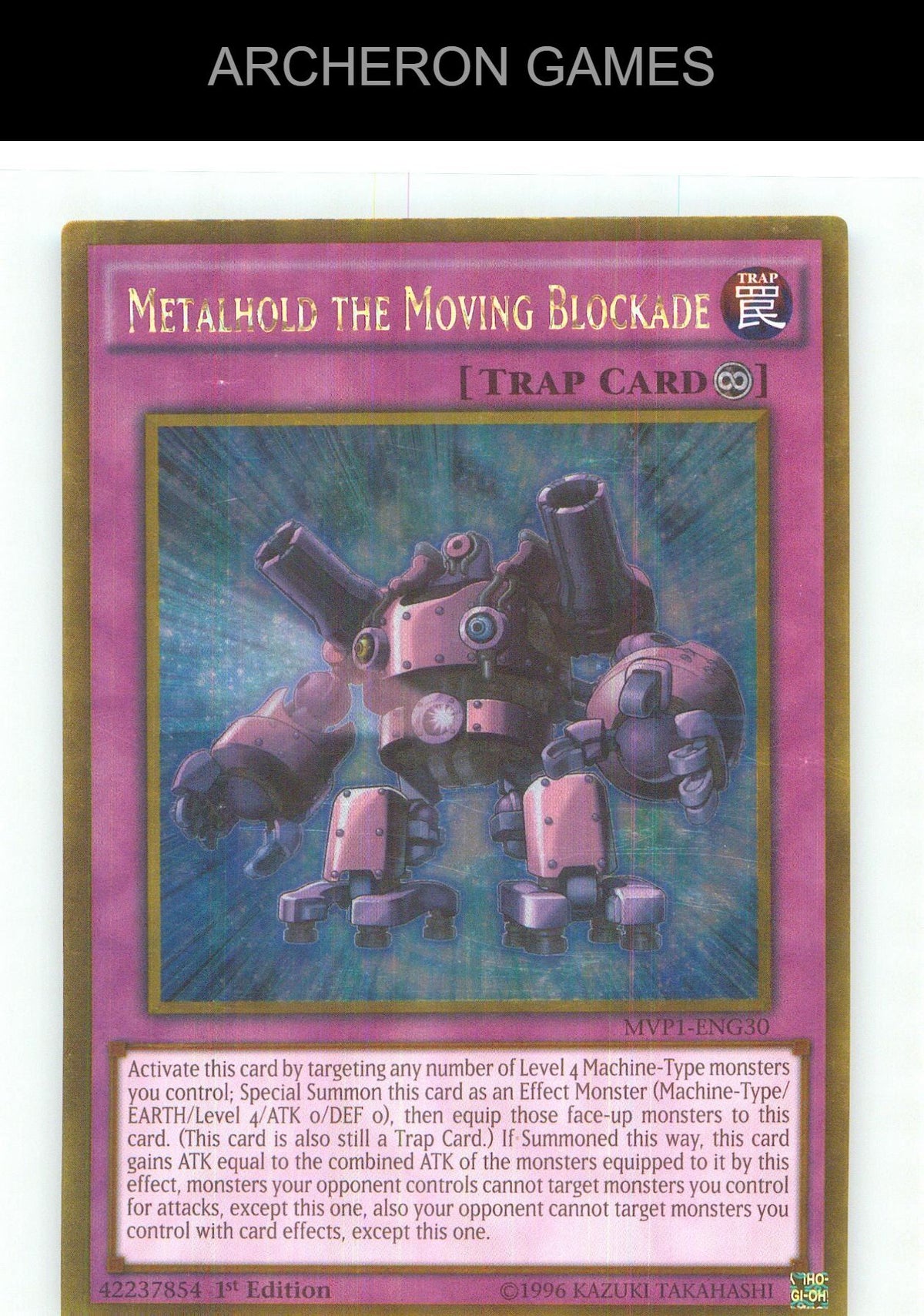Metalhold the Moving Blockade Gold Rare YUGIOH Card Unlimited