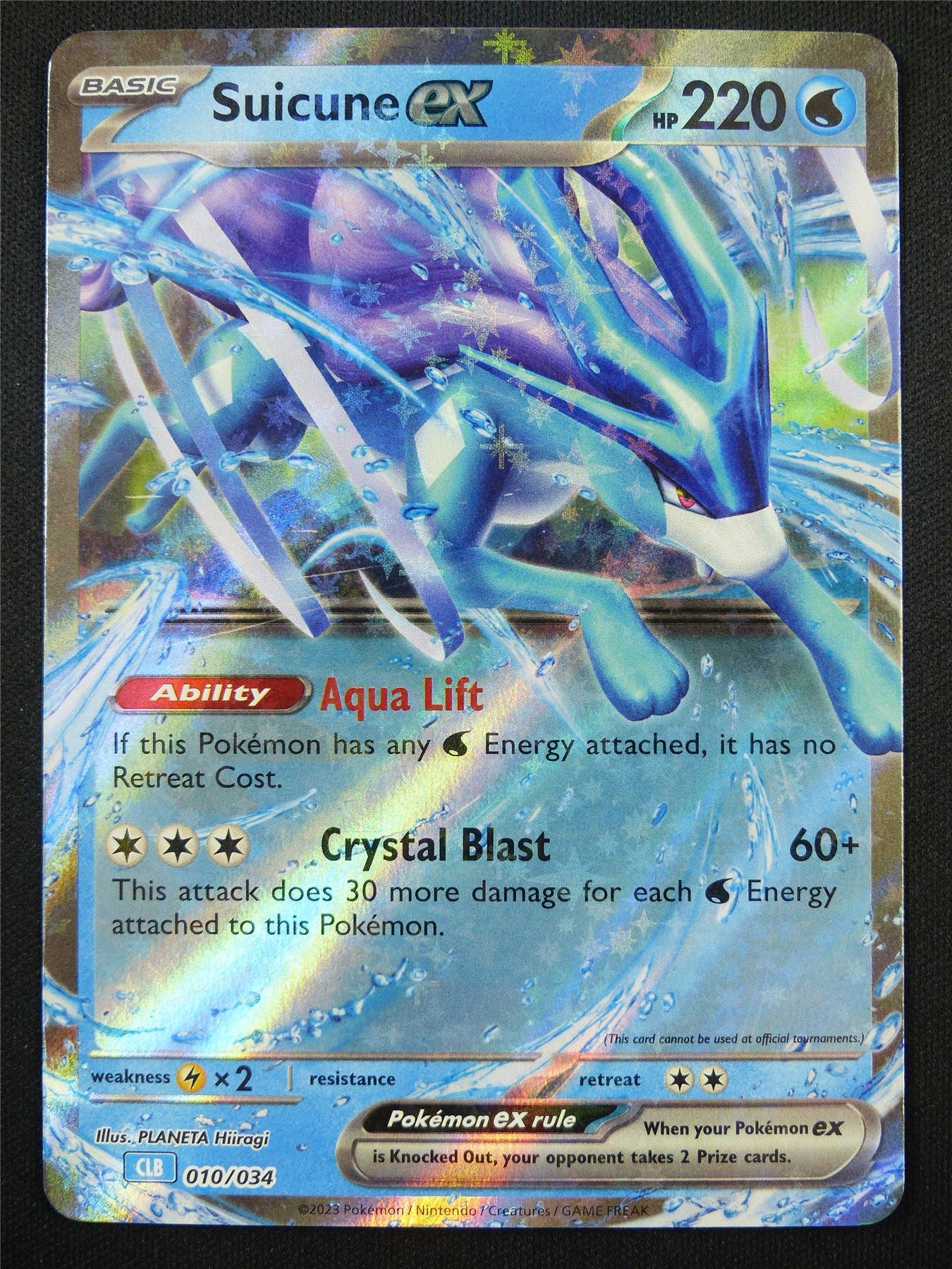 Suicune EX 010/034 CLB Holo - Classic Pokemon Card #5O2 Suicune EX 010/034 CLB Holo - Classic Pokemon Card #5O2