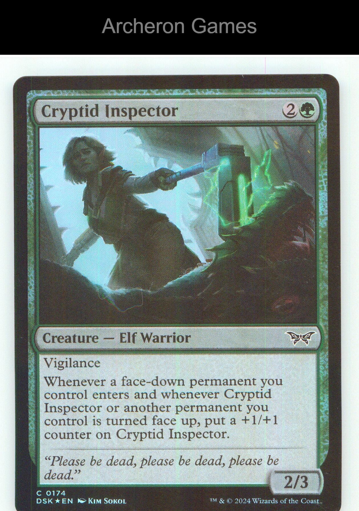 Cryptid Inspector DSK 174 C MTG Card NM/EX+ Foil