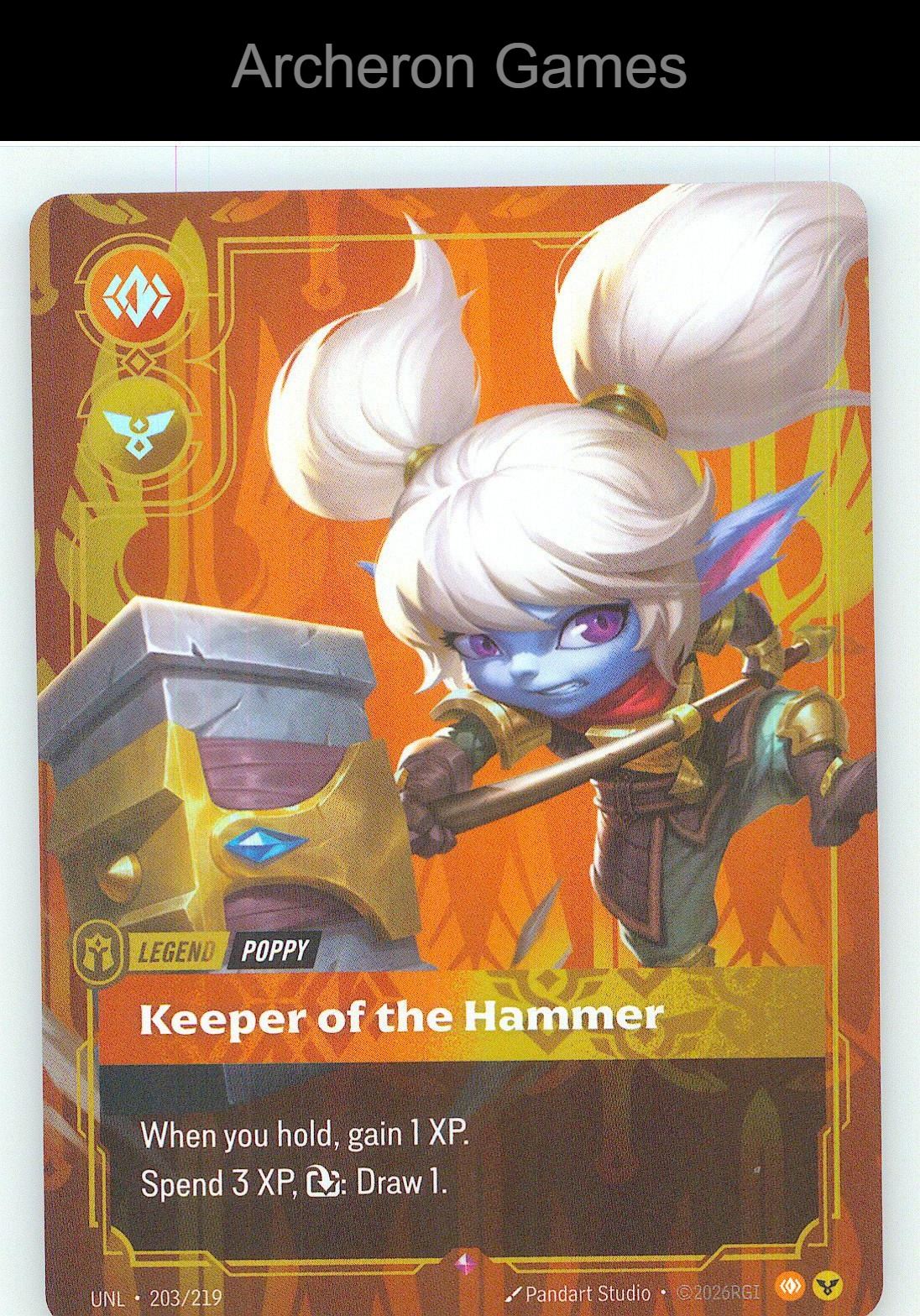 Poppy - Keeper of the Hammer UNL 203/219 R Unleashed Riftbound Card