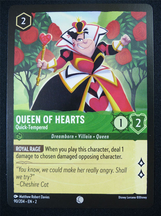 Queen of Hearts Quick-Tempered 90/204 - Lorcana Card #4QV