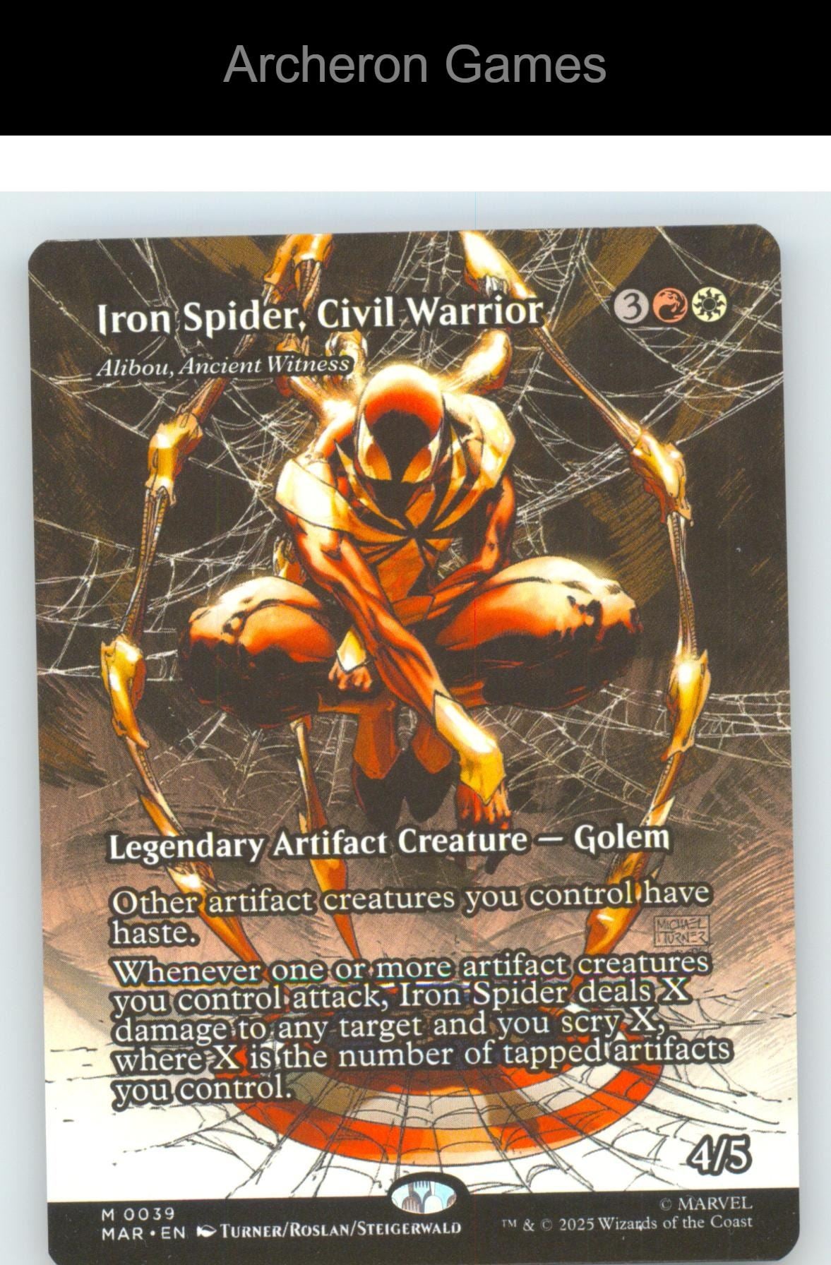 Iron Spider, Civil Warrior - Alibou (Borderless) M3E 39 MTG Card NM/EX+
