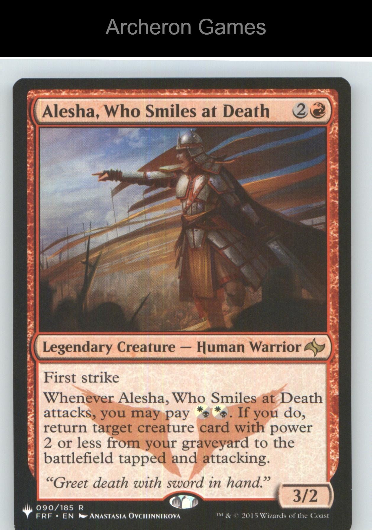 Alesha, Who Smiles at Death FRF 90 R MTG Card NM/EX+