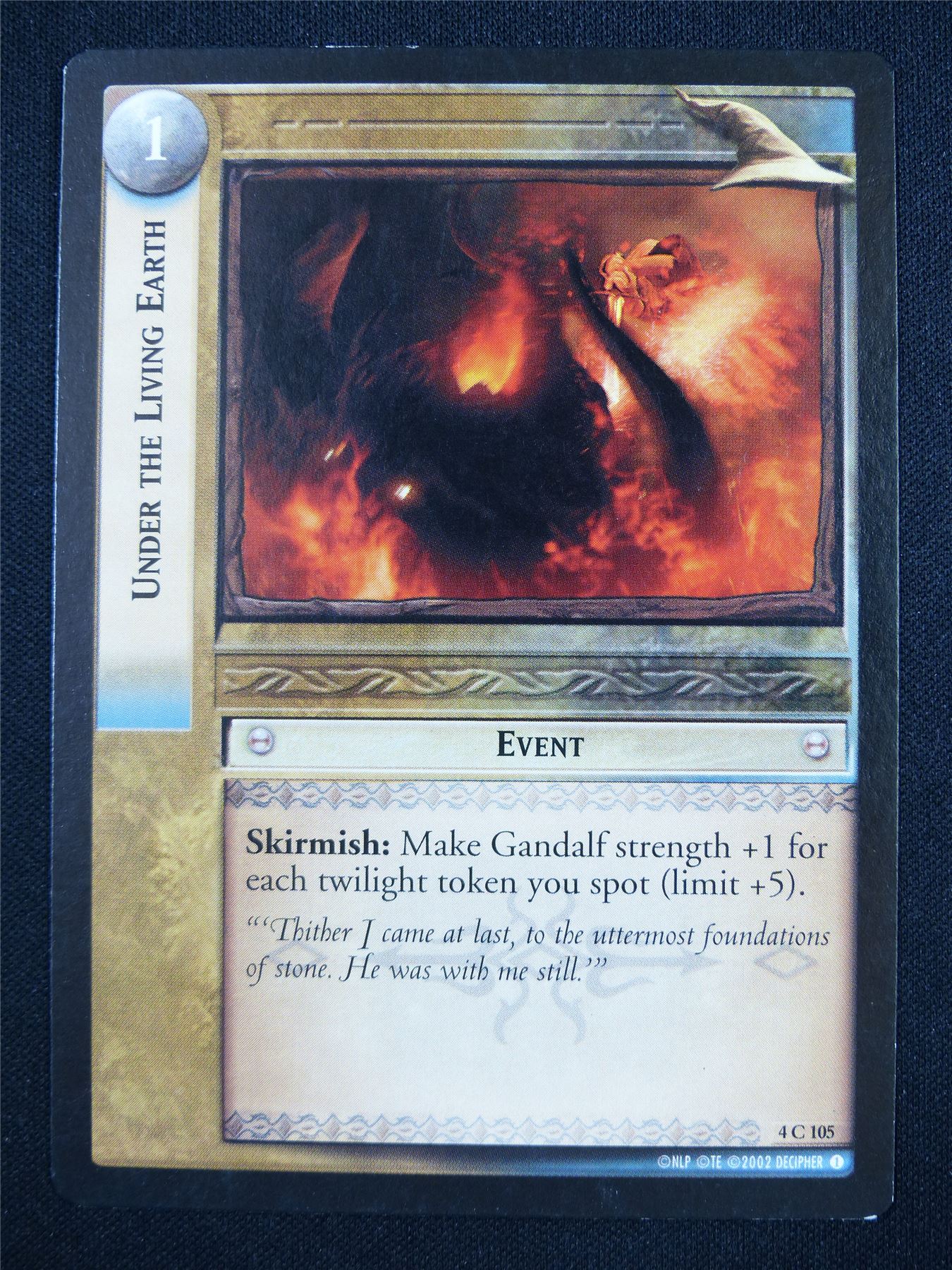 Under The Living Earth 4 C 105 - LotR Card #18E