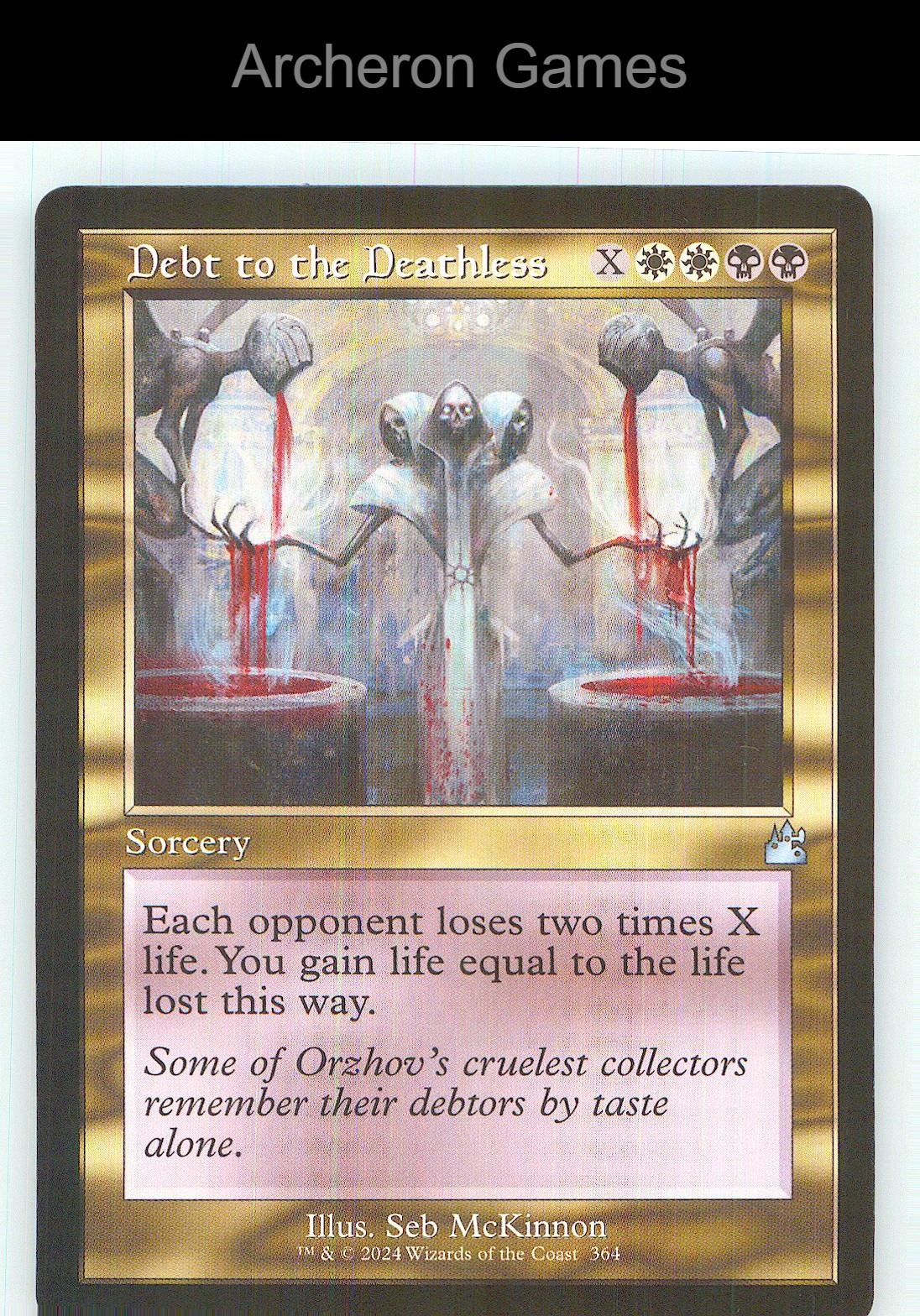 Debt to the Deathless (Retro Frame) RVR 364 UC MTG Card NM/EX+
