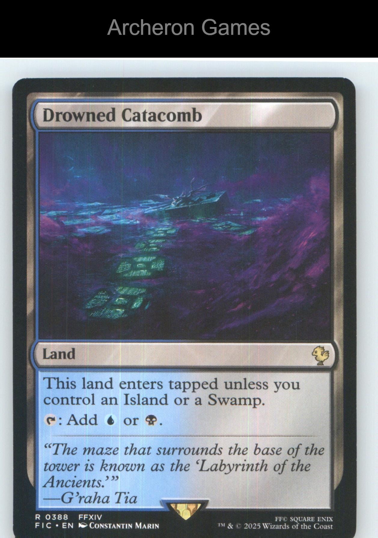 Drowned Catacomb (Surge Foil) FIC 388 R MTG Card NM/EX+