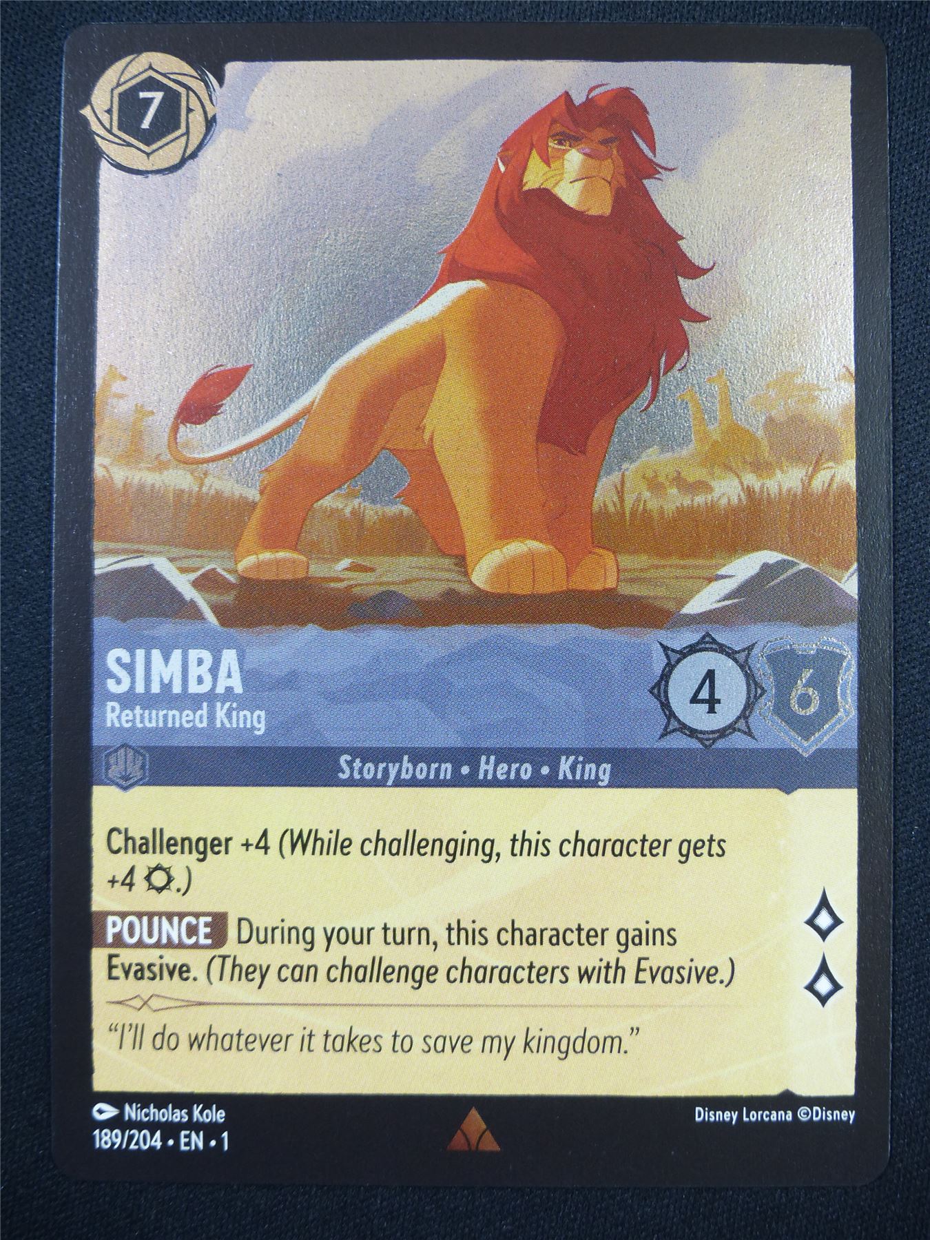lorcana simba card - Returned King Enchanted Description coming soon... The Lion King Disney Lorcana