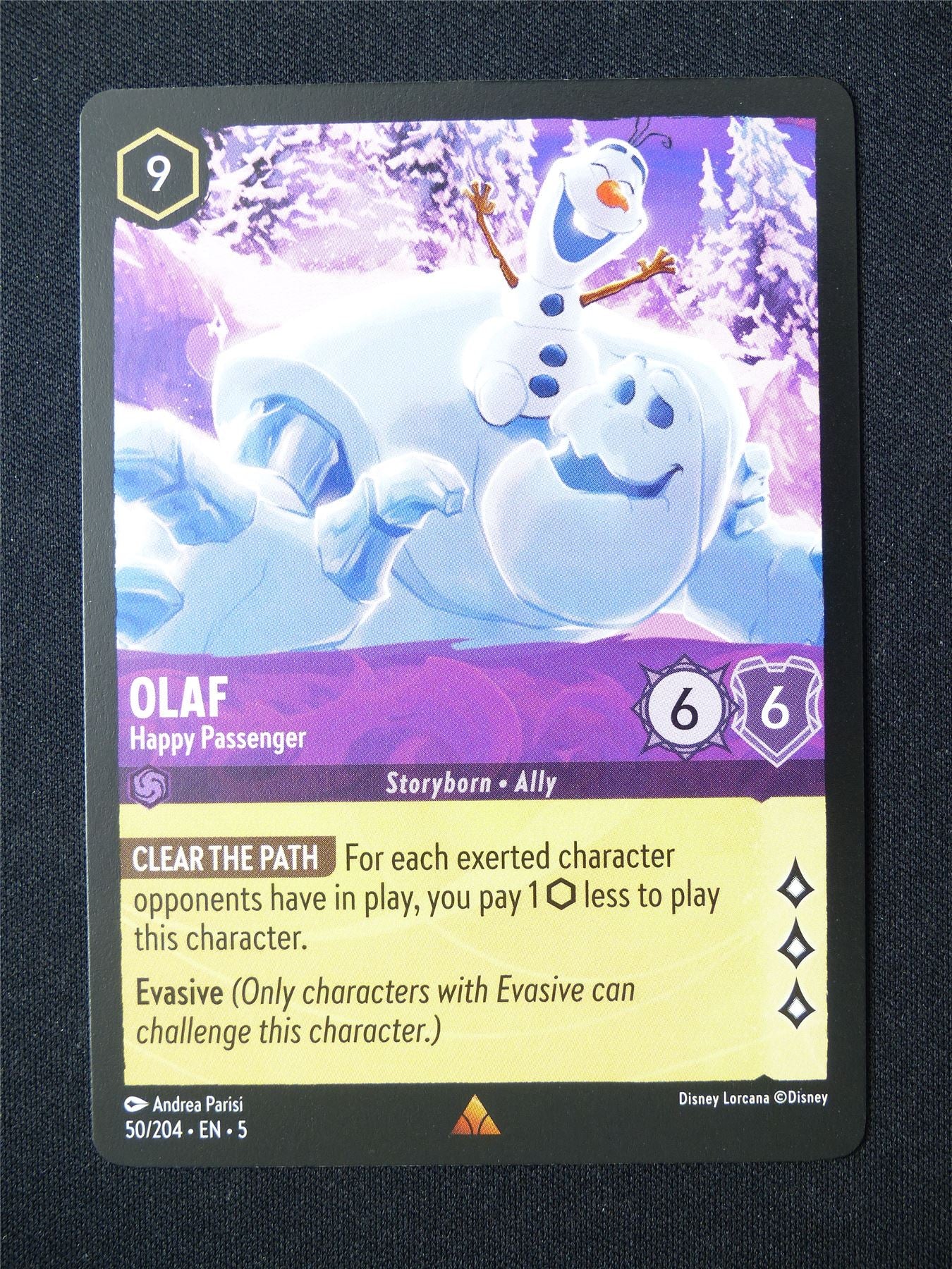 Olaf Happy Passenger 50/204 - Lorcana Card #6GO
