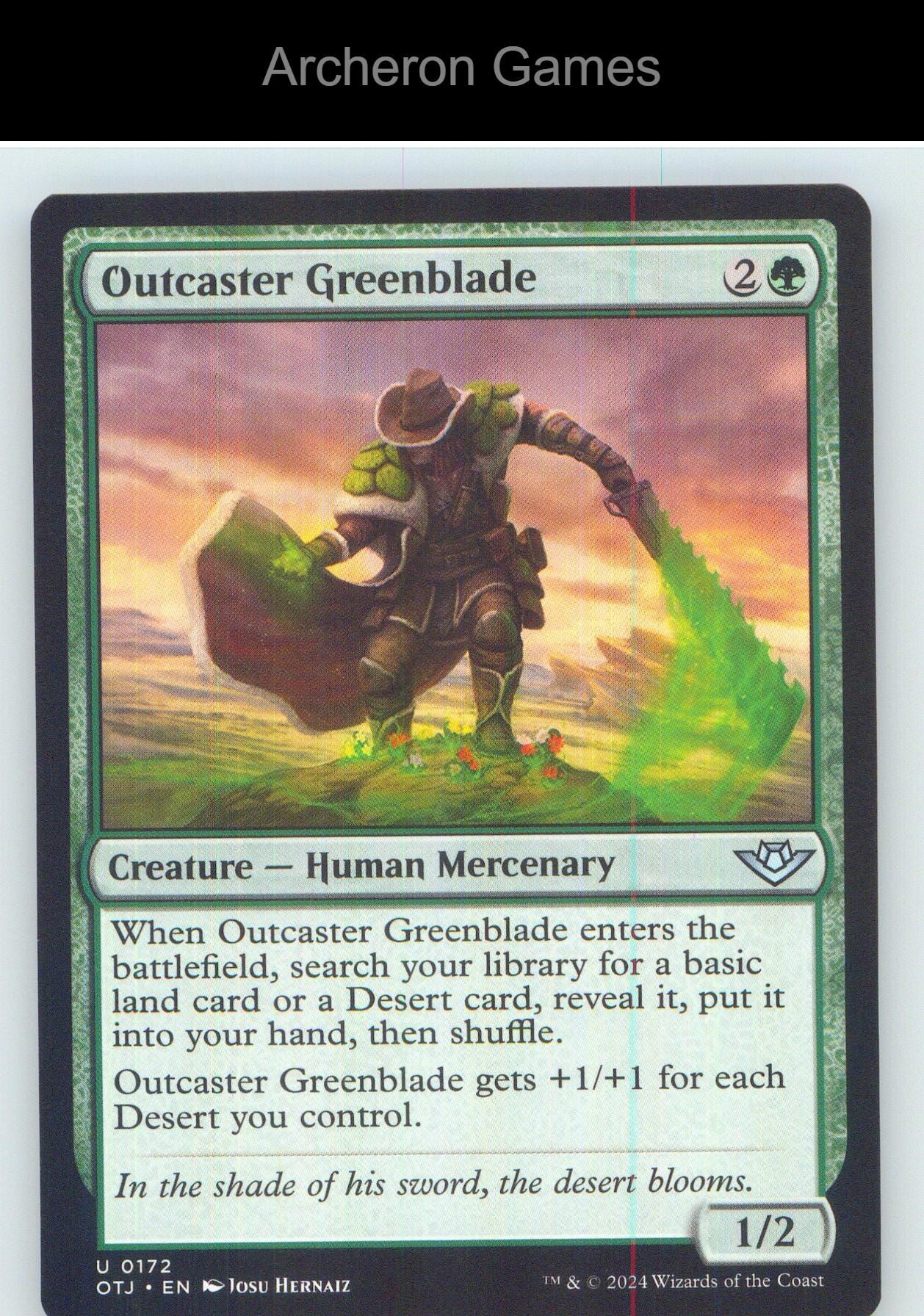 Outcaster Greenblade OTJ 172 UC MTG Card NM/EX+