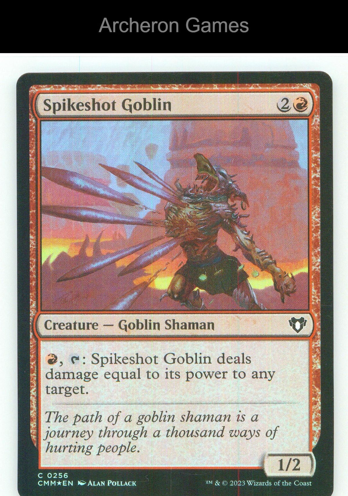 Spikeshot Goblin CMM 256 C MTG Card NM/EX+ Foil