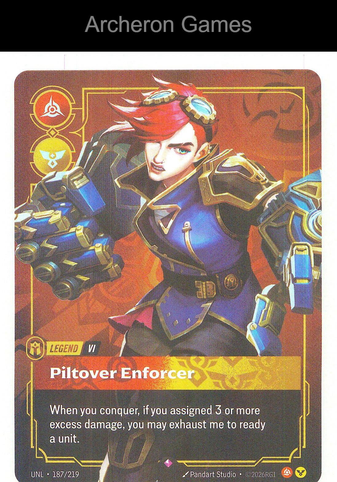 Vi - Piltover Enforcer UNL 187/219 R Unleashed Riftbound Card