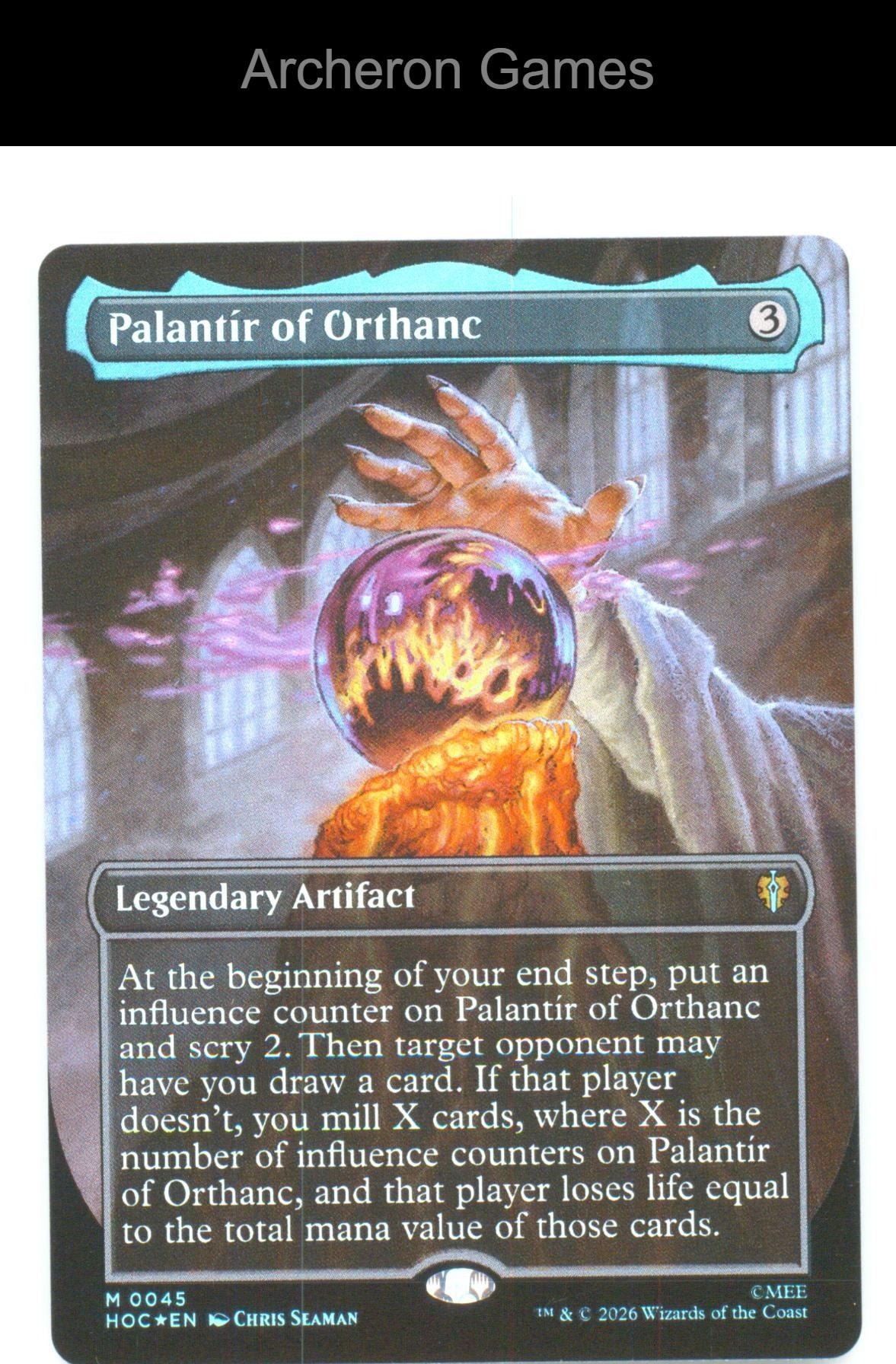 Palantir of Orthanc (Borderless) HOC 45 MTG Card The Hobbit: FOIL