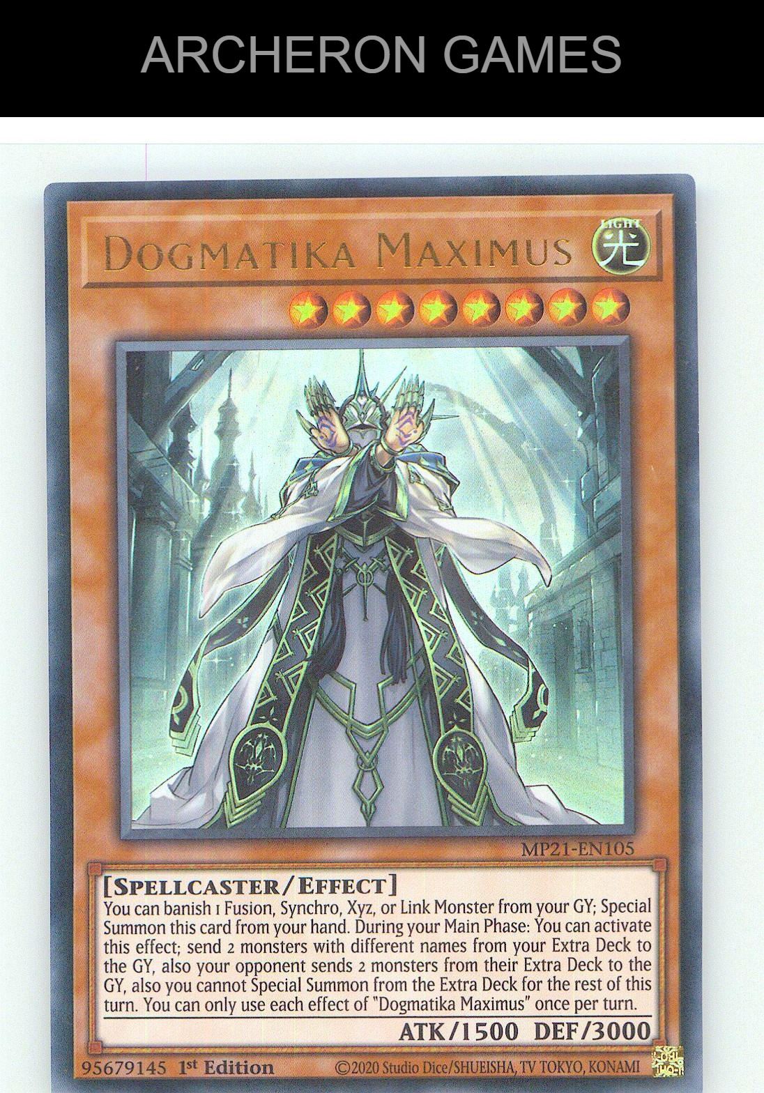 Dogmatika Maximus Ultra Rare YUGIOH Card 1st Edition