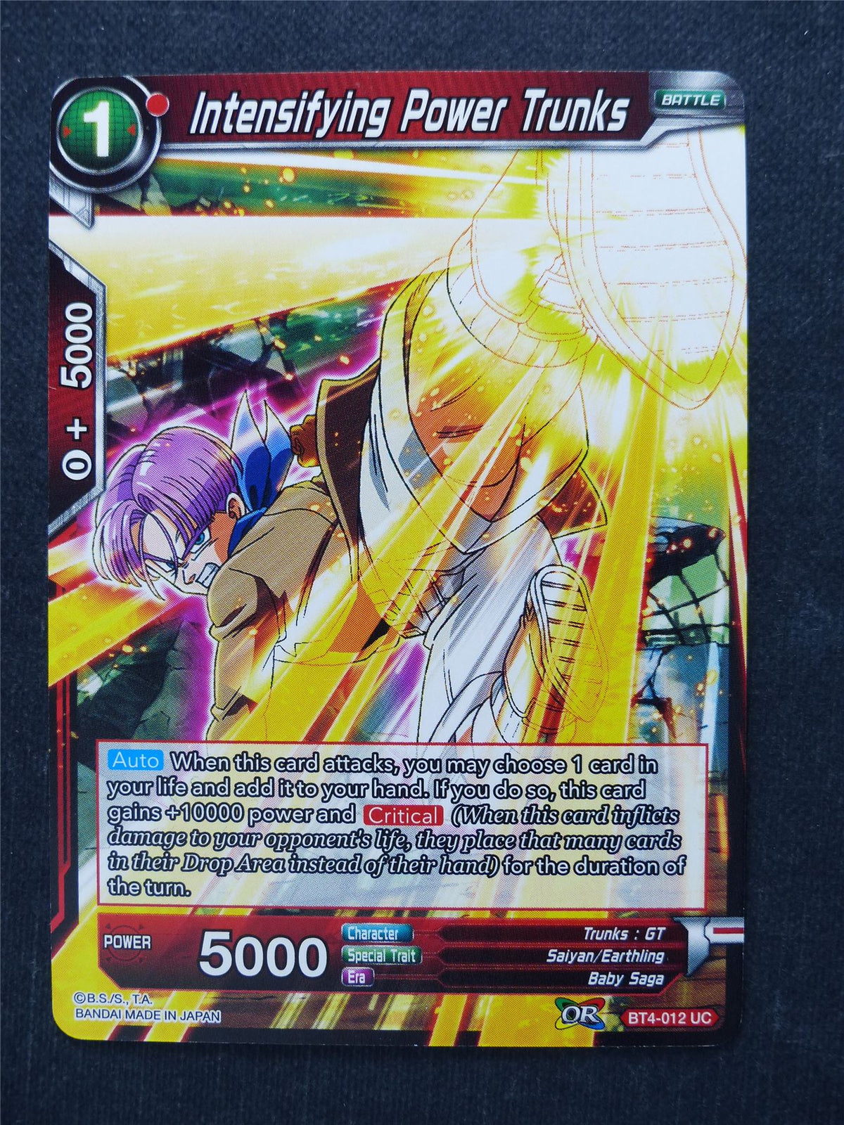 Intensifying Power Trunks - Dragon Ball Super Cards #37