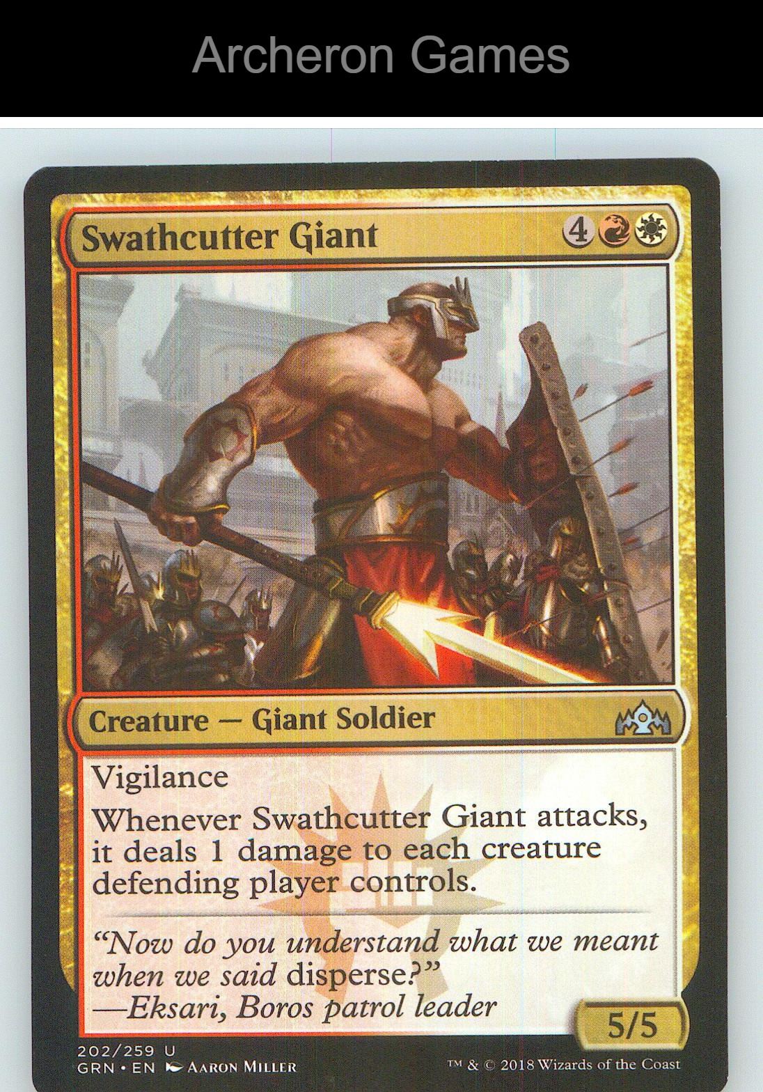Swathcutter Giant GRN 202 UC MTG Card NM/EX+