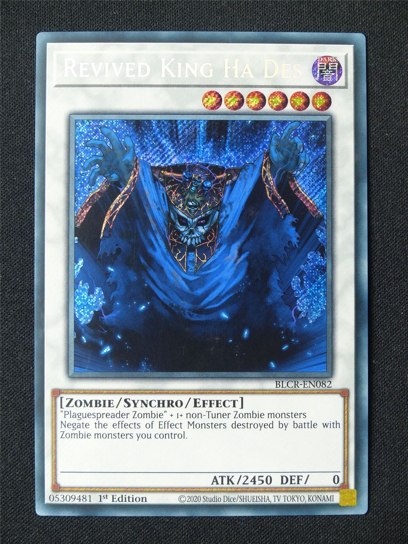 Revived Ruler Ha Des BLCR Secret Rare - 1st ed Yugioh Card #30P