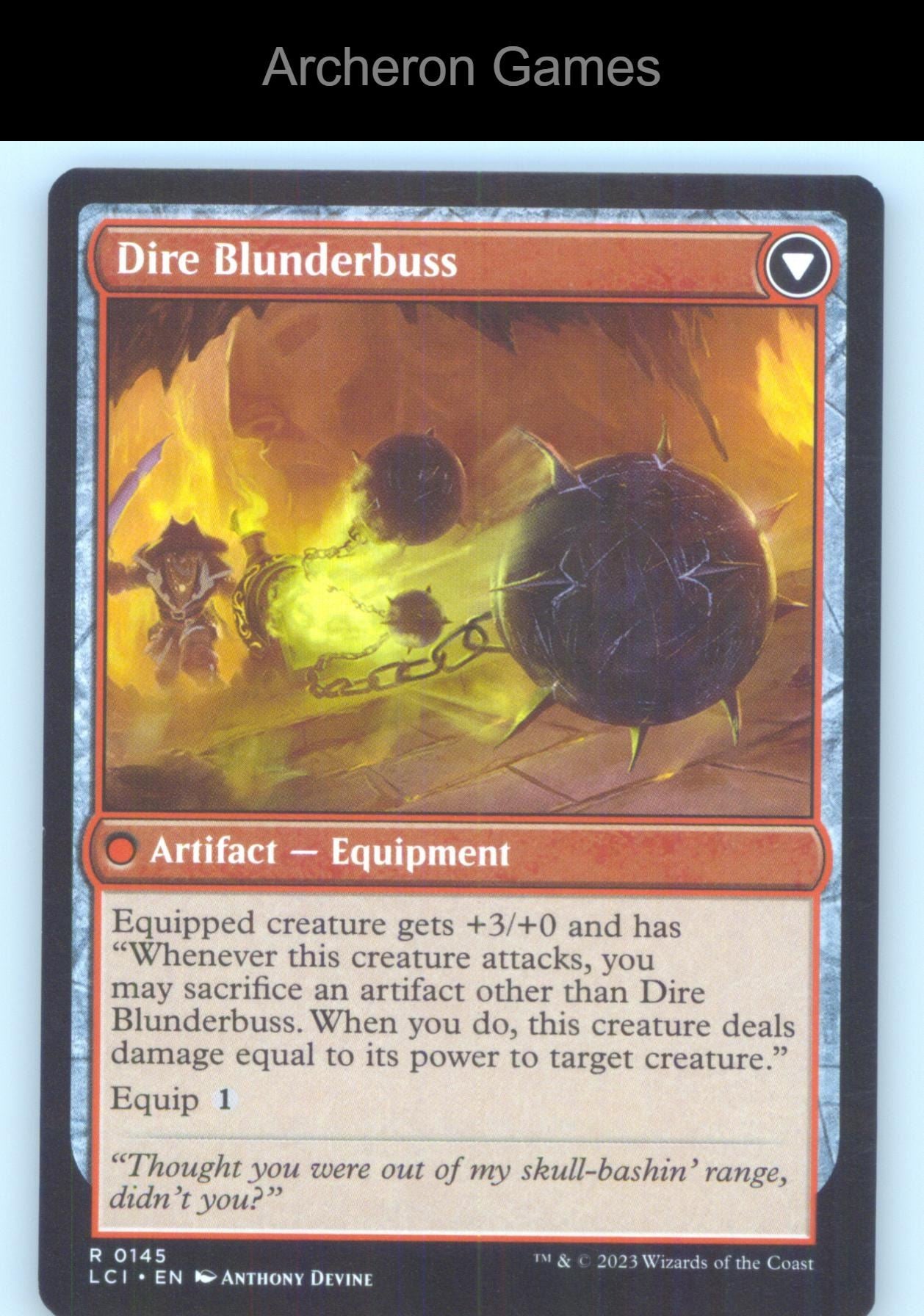 Dire Flail 145 R MTG Card The Lost Caverns of Ixalan