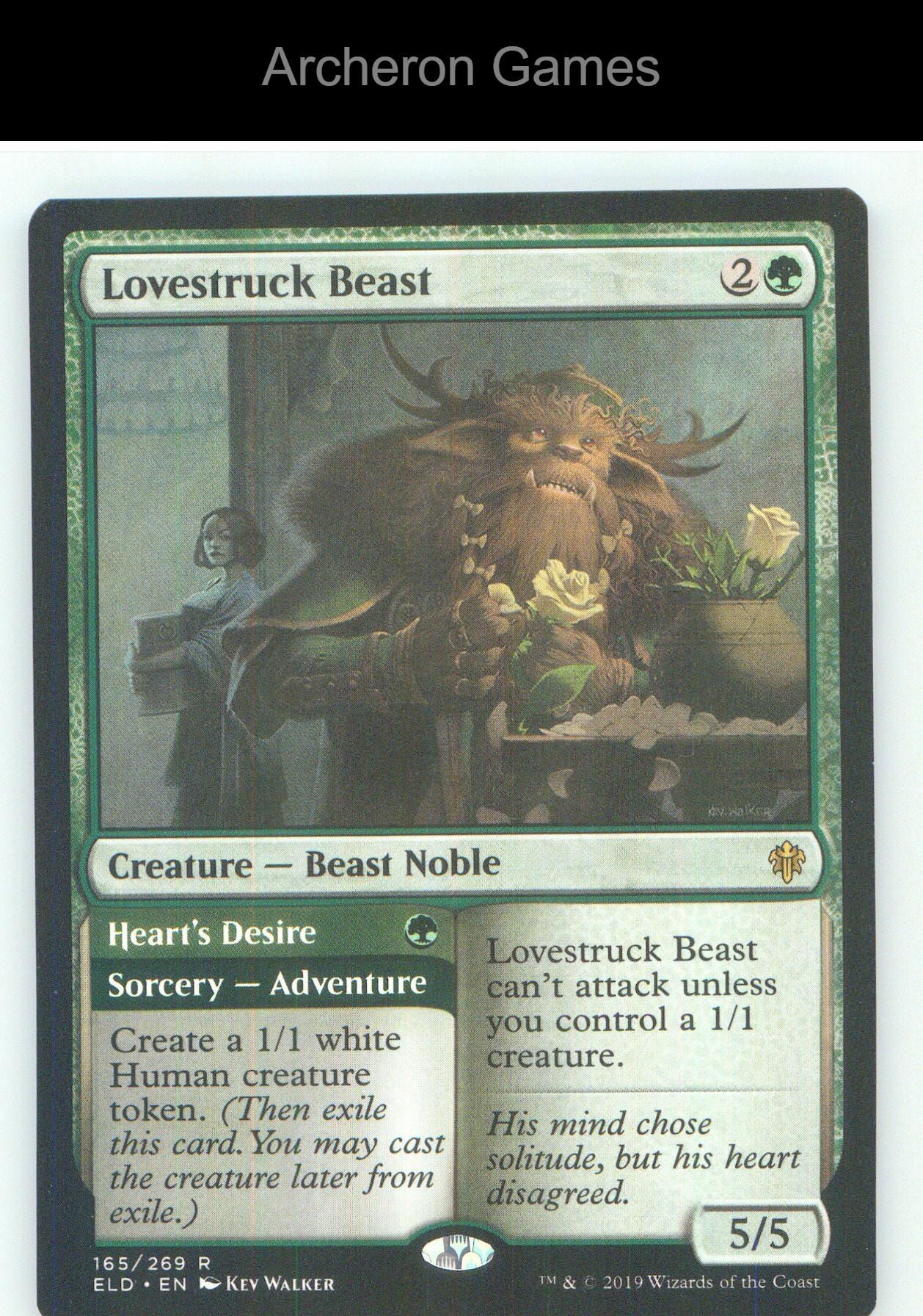 Lovestruck Beast ELD 165 R MTG Card NM/EX+
