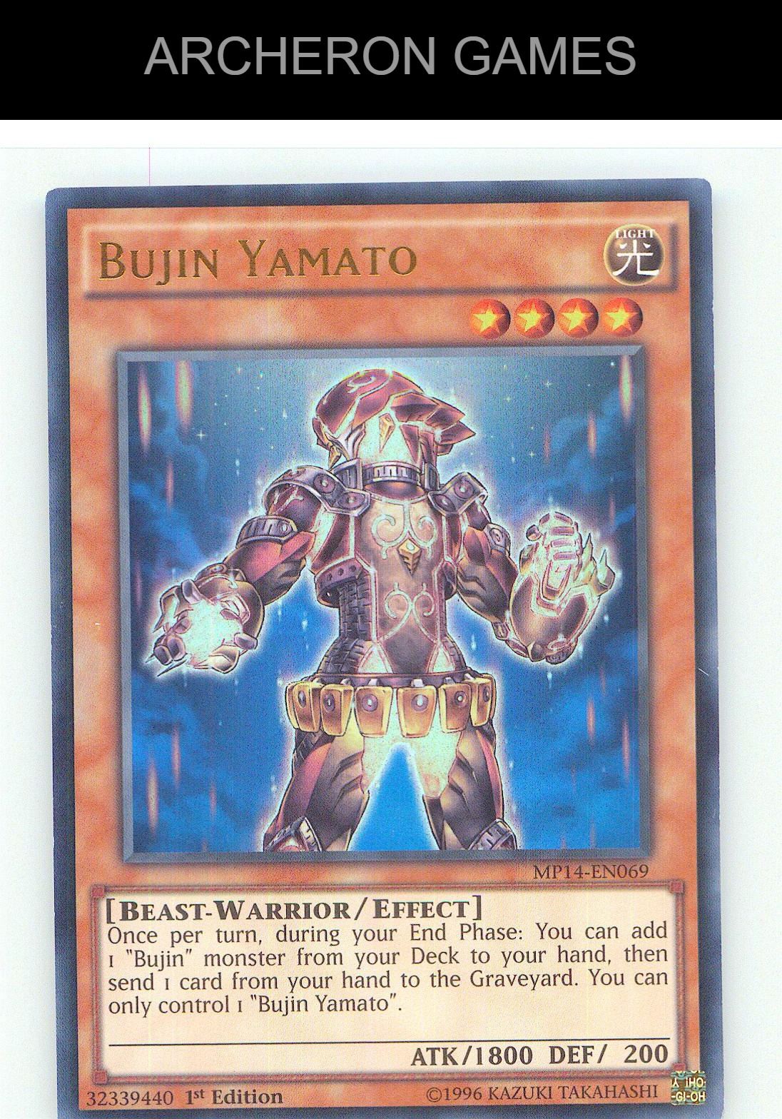 Bujin Yamato Ultra Rare YUGIOH Card Unlimited