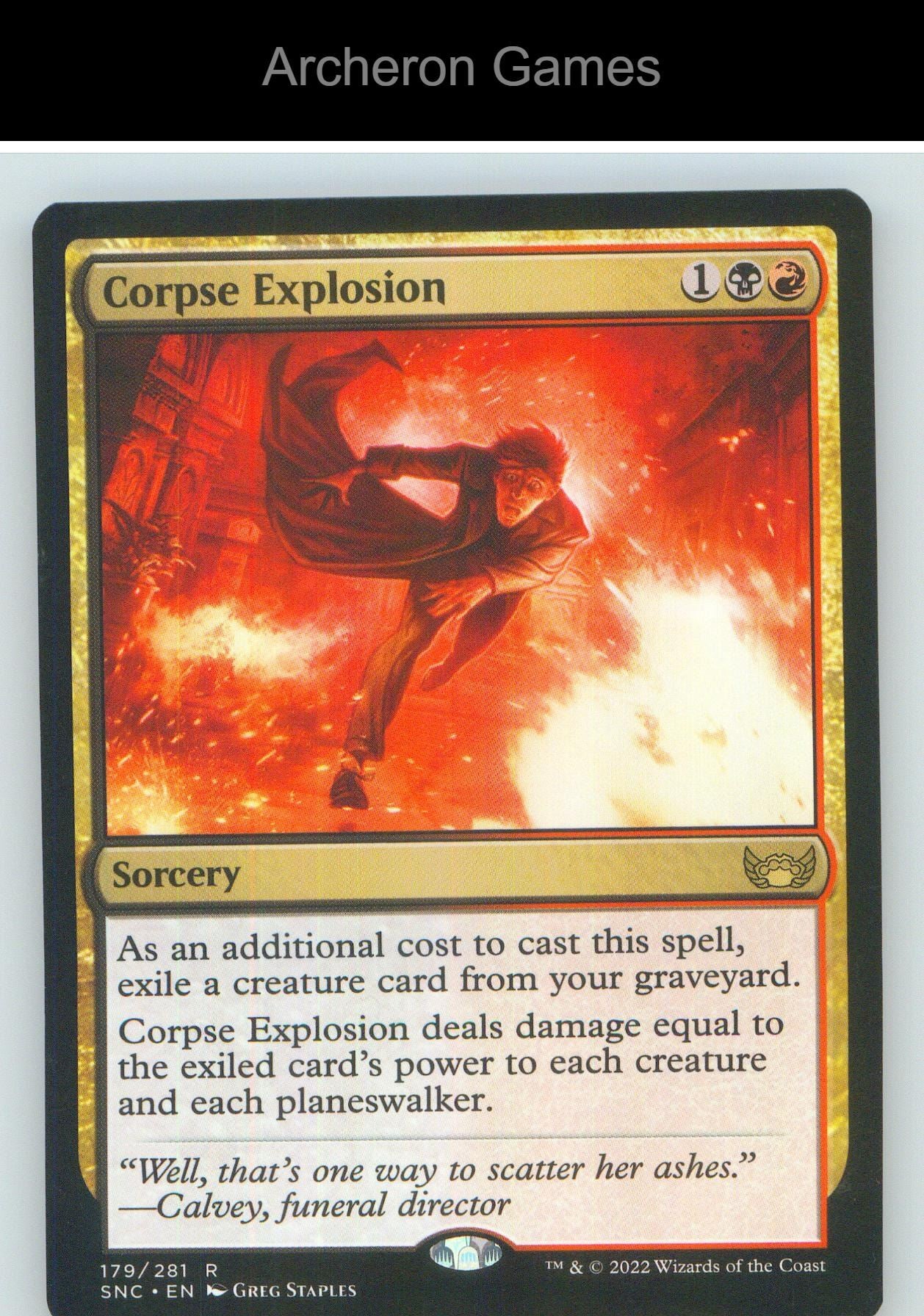 Corpse Explosion SNC 179 R MTG Card NM/EX+