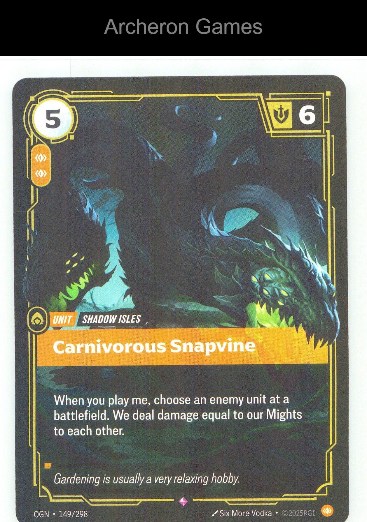 Carnivorous Snapvine OGN 149/298 R Origins Riftbound Card Foil